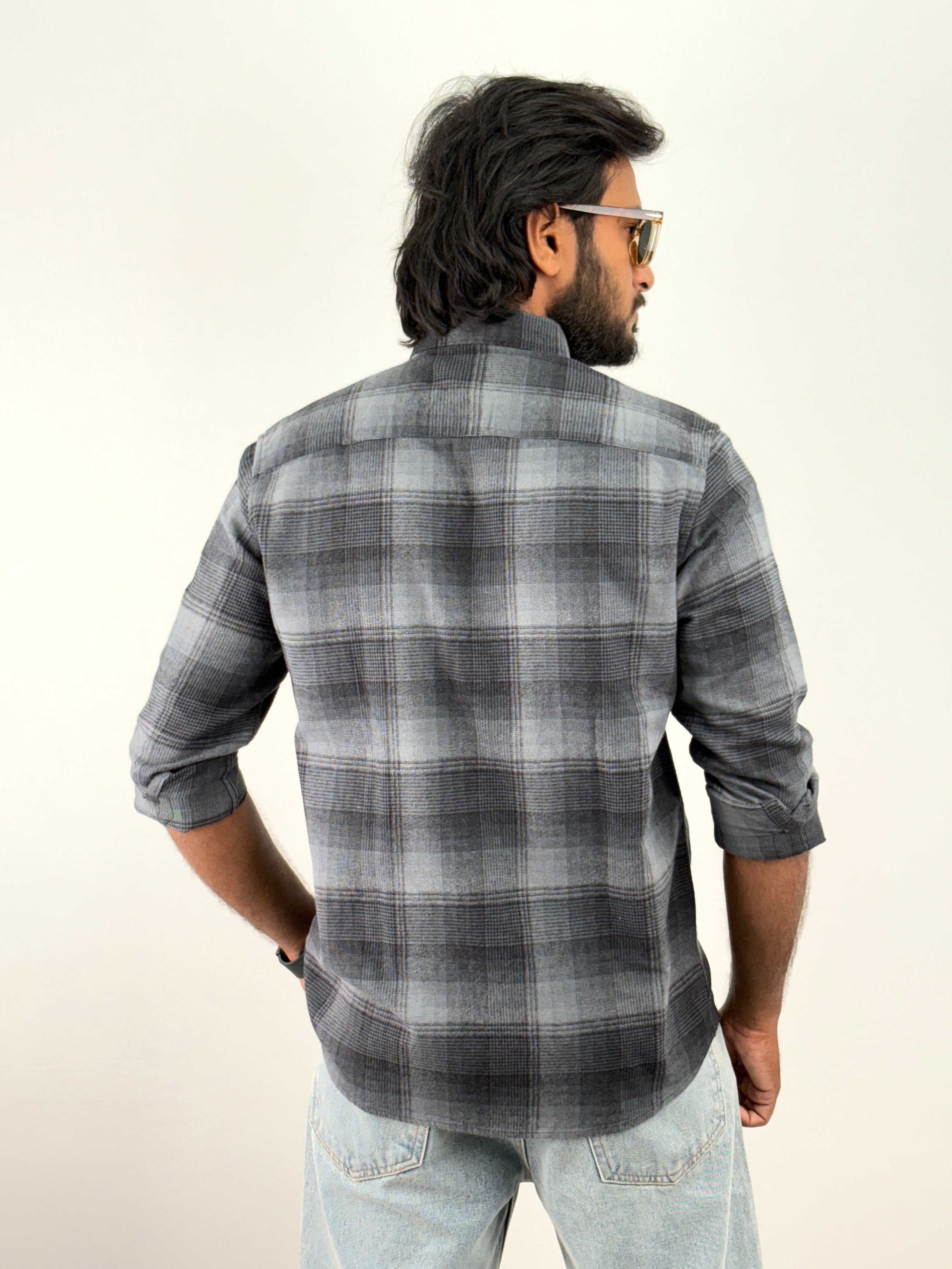 Dark Grey Flannel Shirts