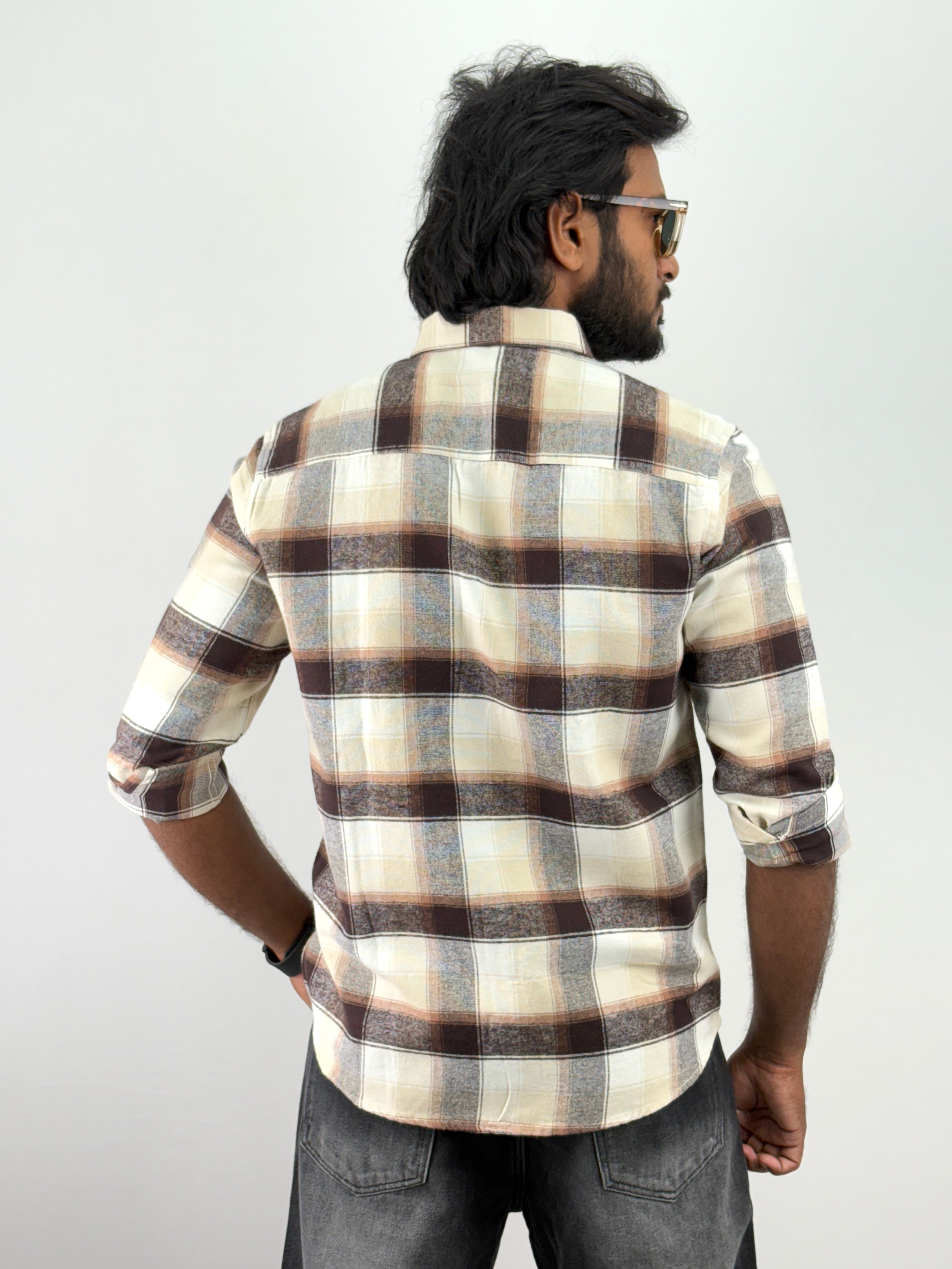 Beige Flannel Shirts