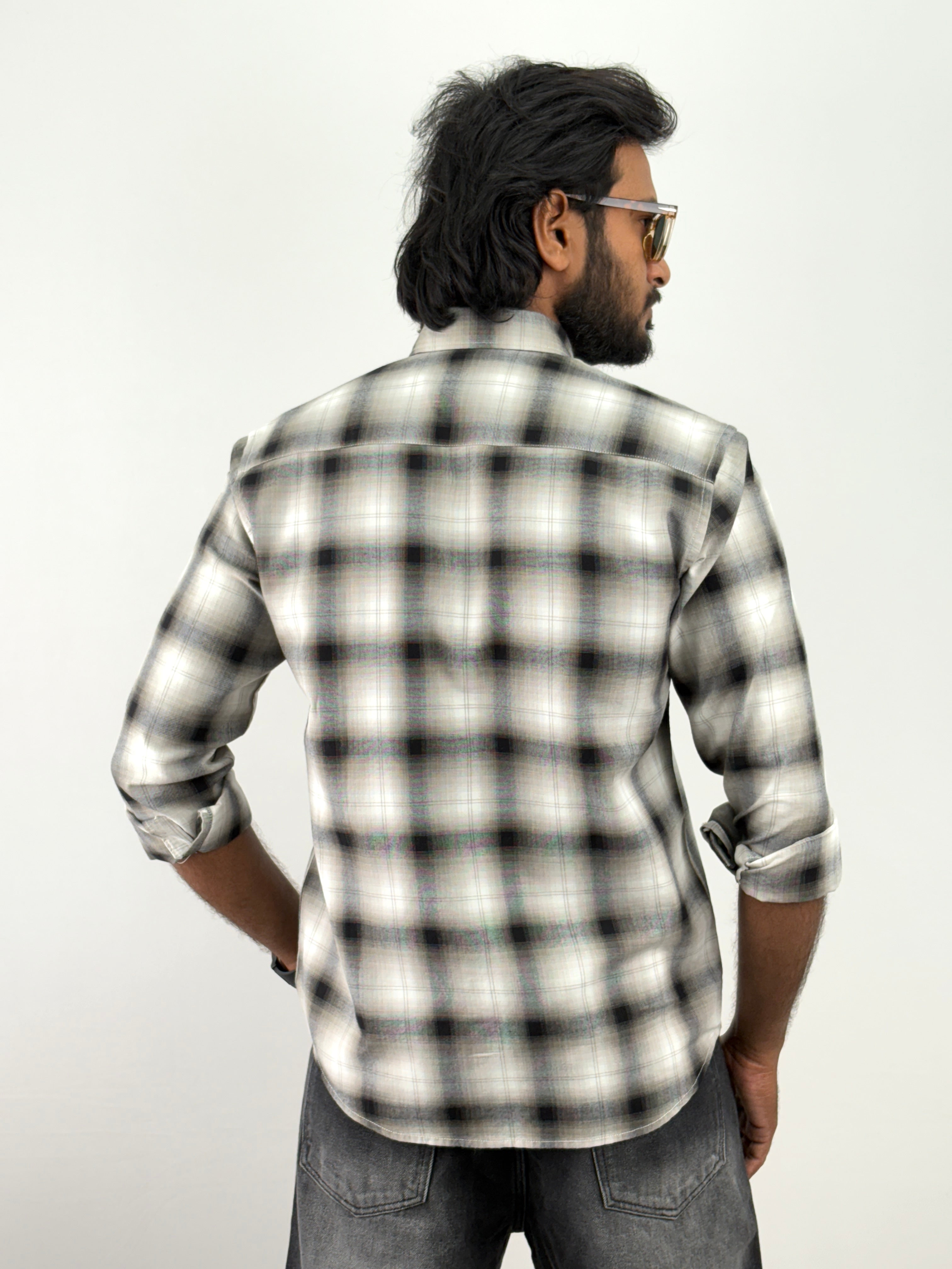 White Black Flannel Shirts