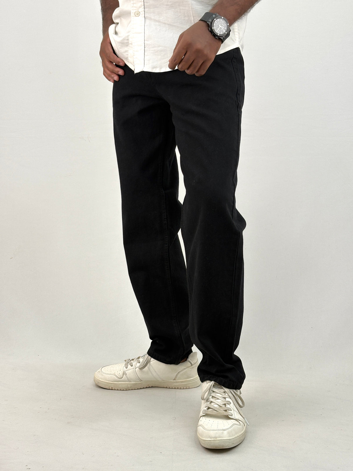 Black Semi Baggy Jean