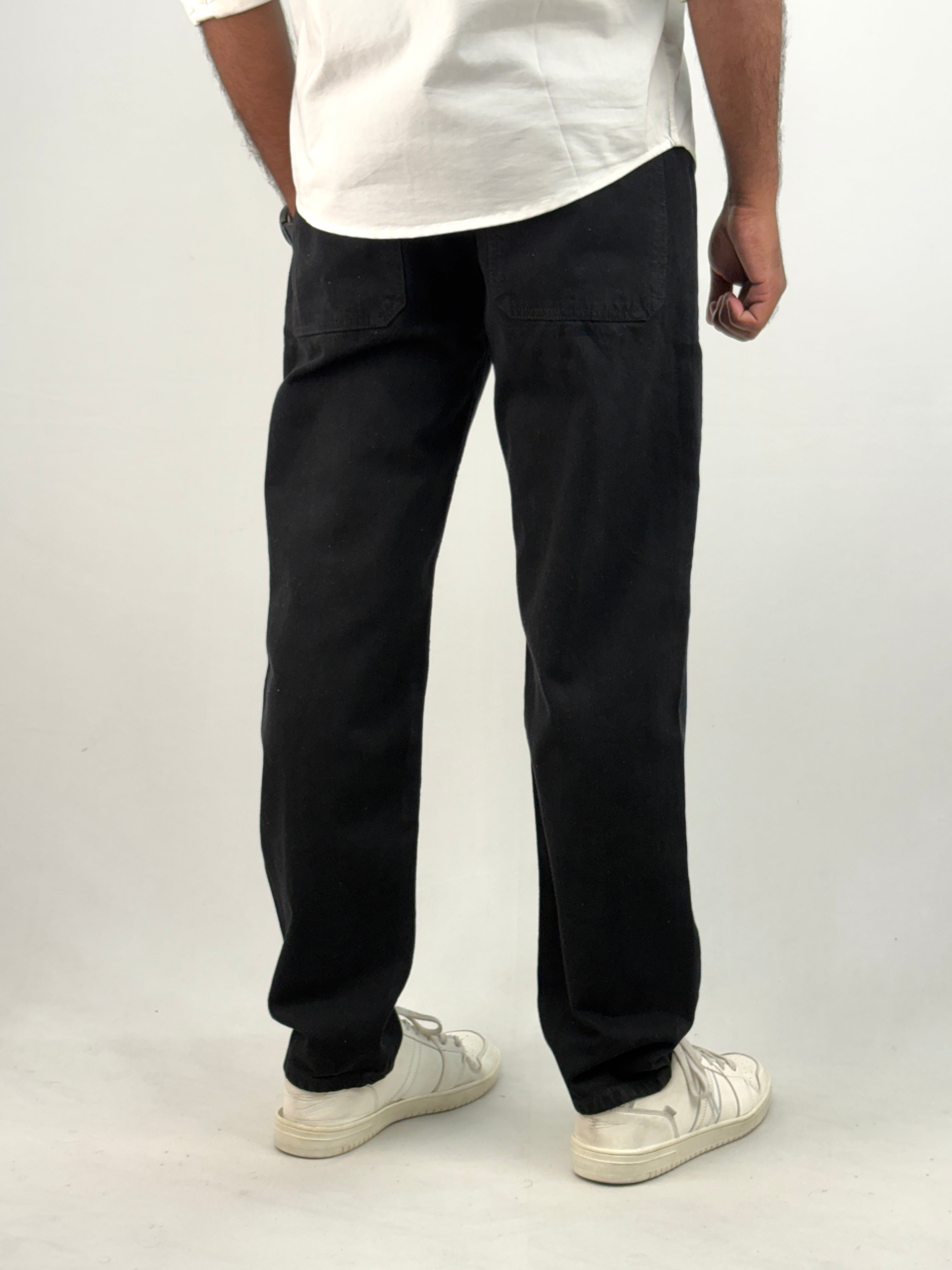 Black Semi Baggy Jean