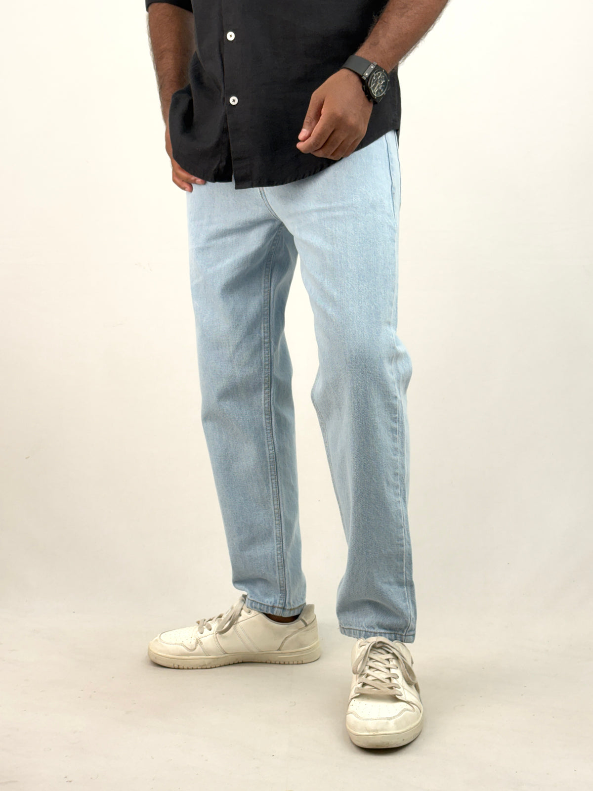 Ice Blue Semi Baggy Jean