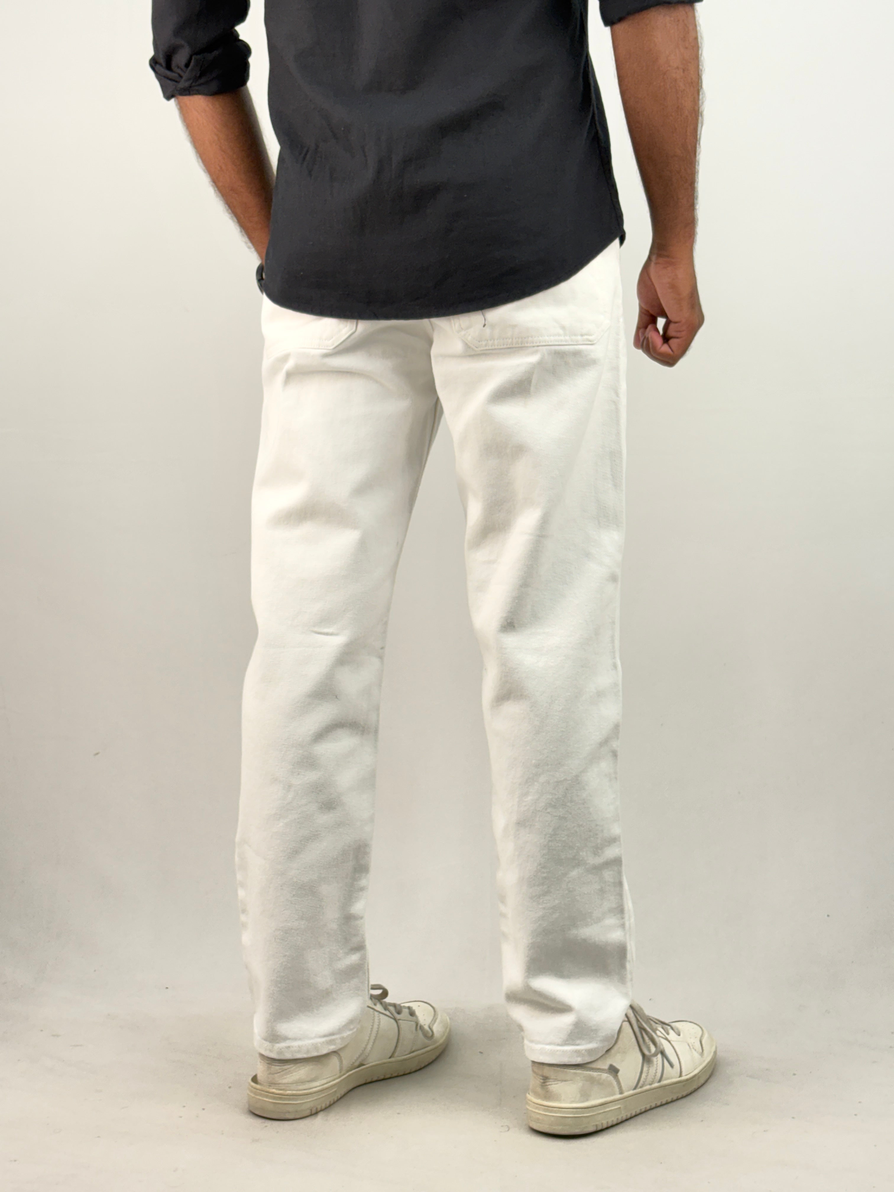 White Semi Baggy Jean