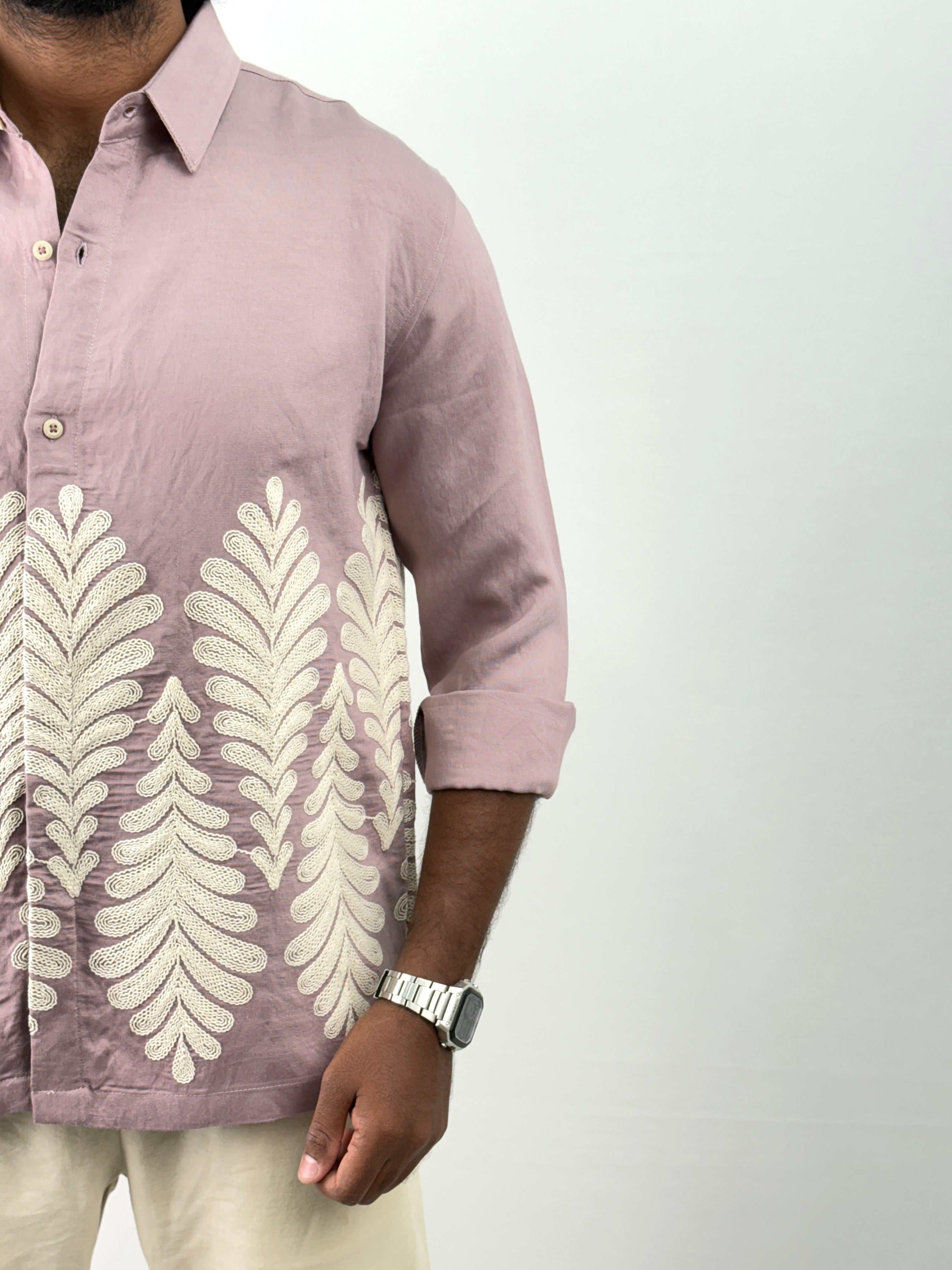 Lavender Embroidery Shirts