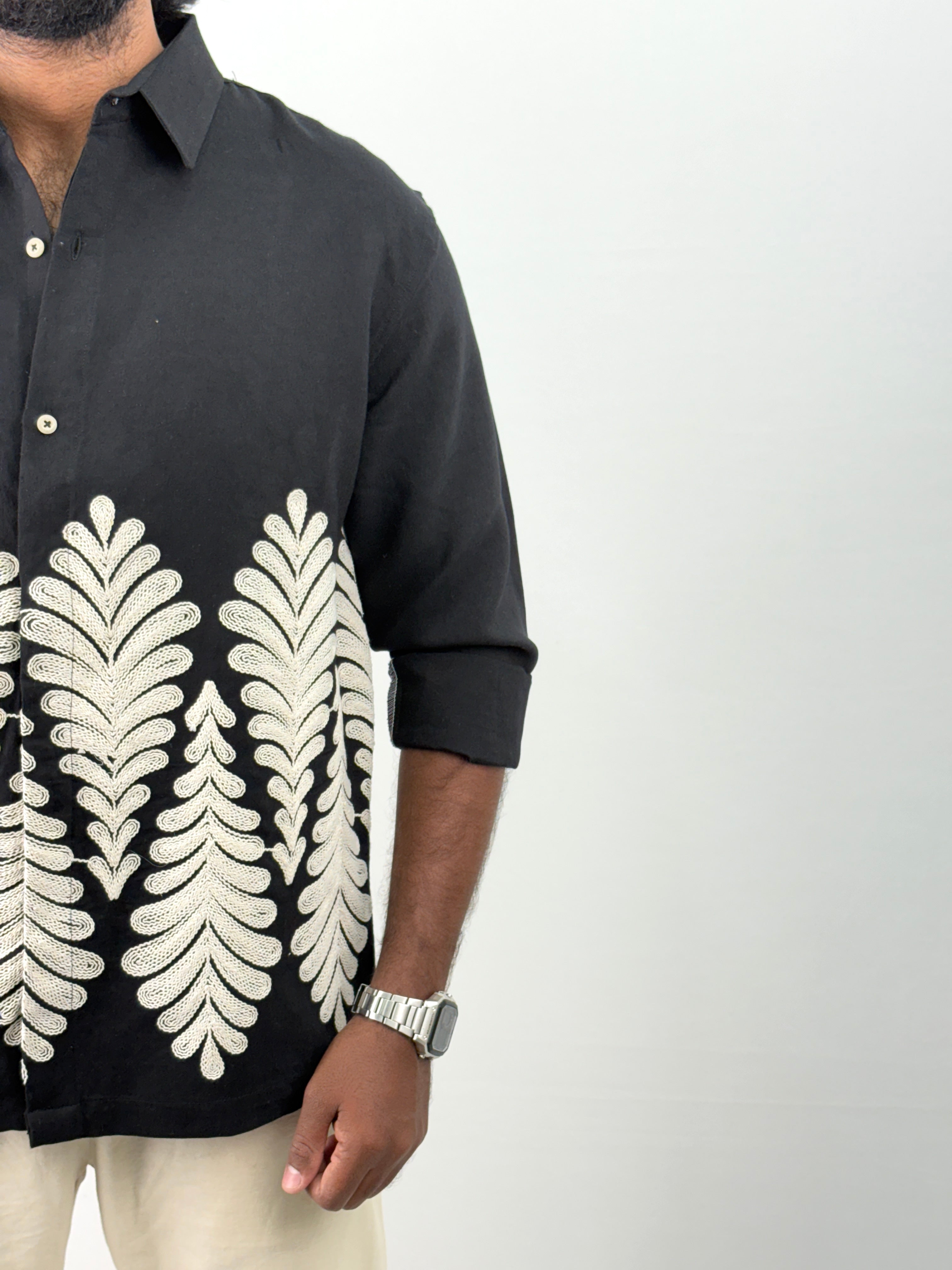 Black Embroidery Shirts