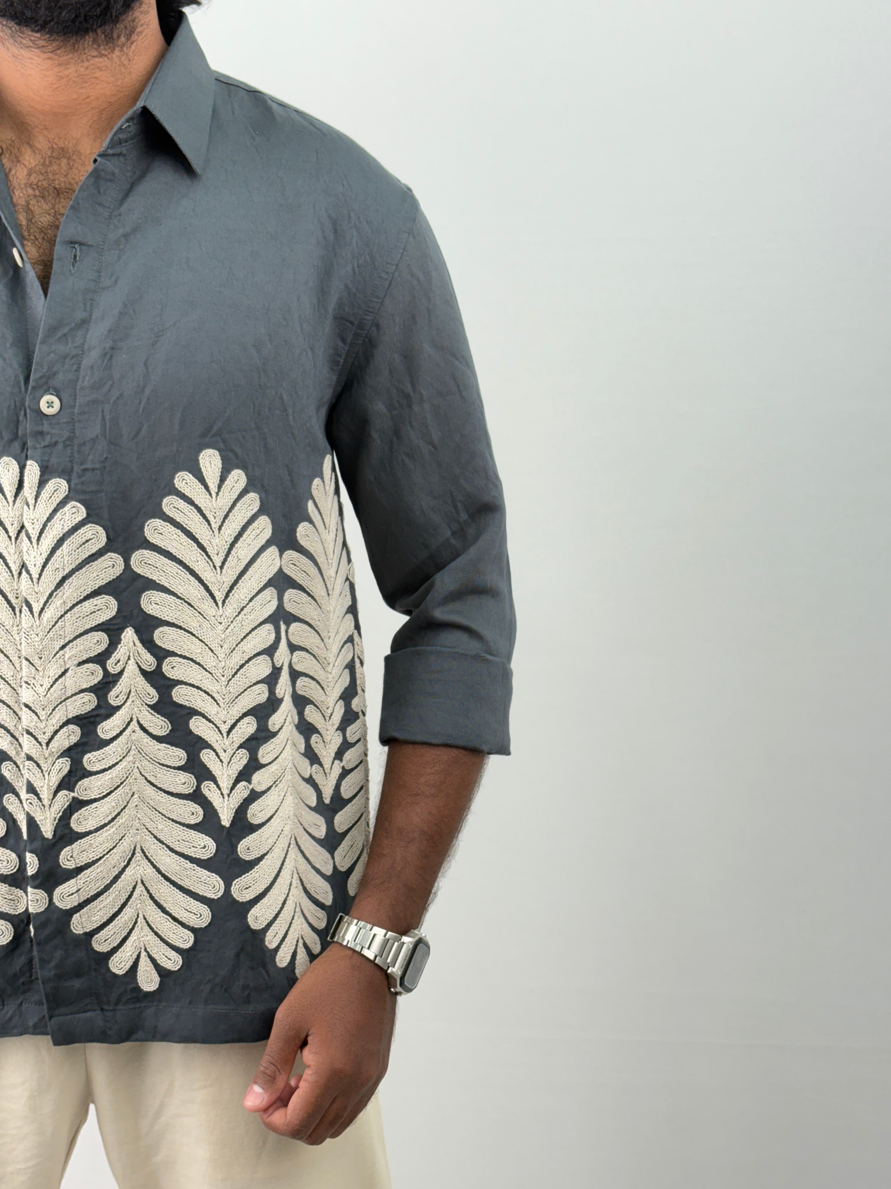 Teal Embroidery Shirts