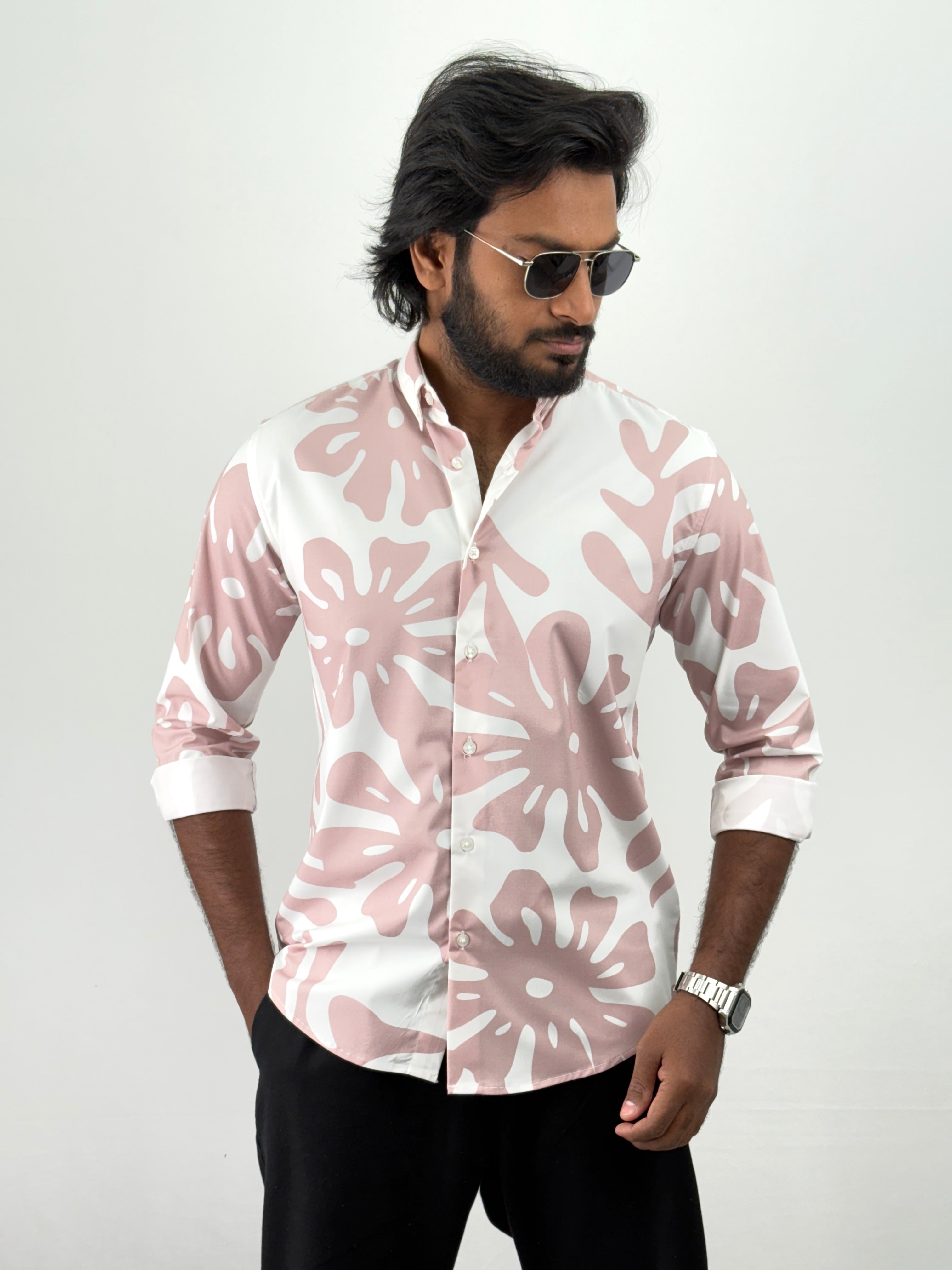White Pink IMP Printed Shirt