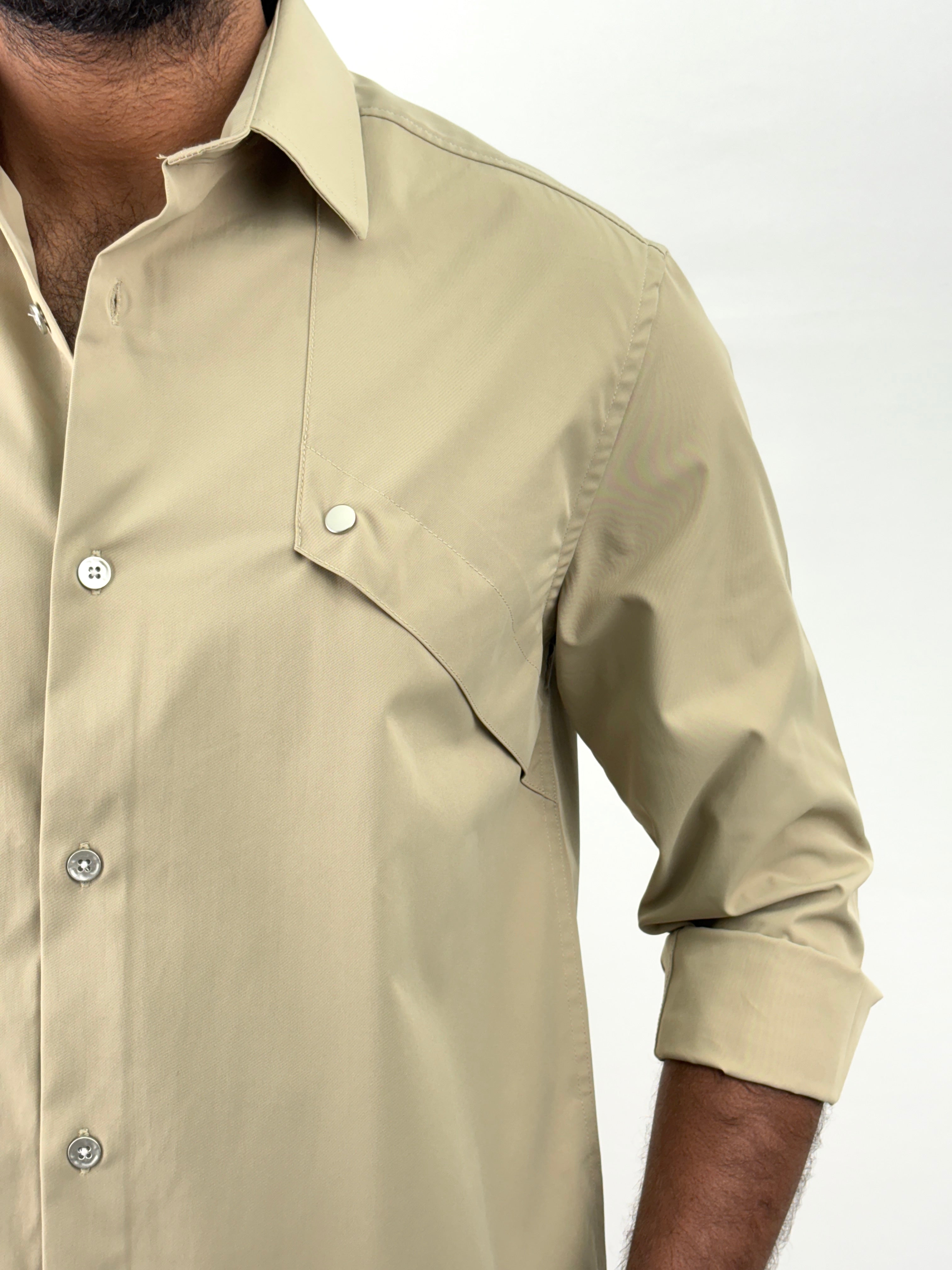 Beige Oversized Shirt