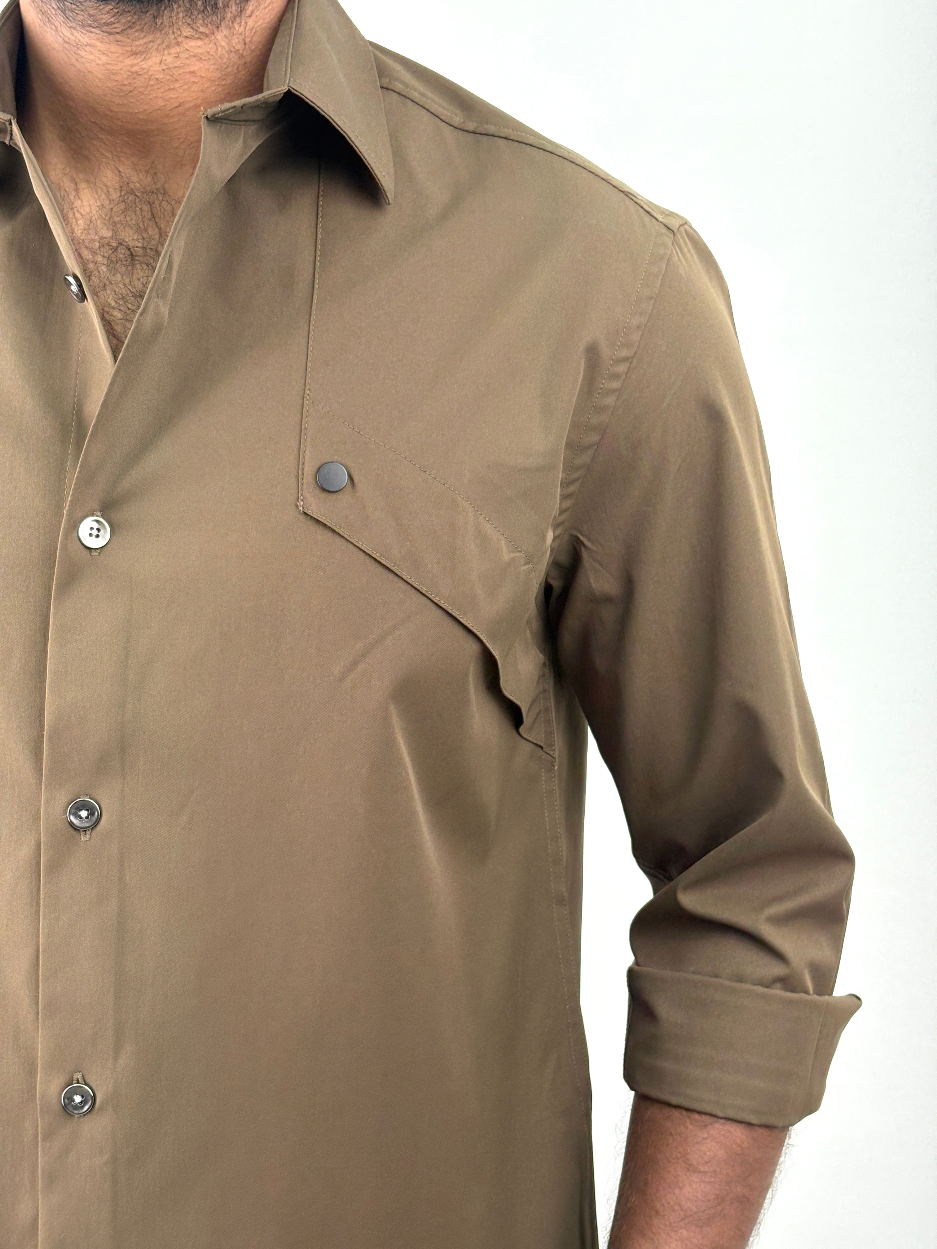 Dark Brown Oversized Shirt
