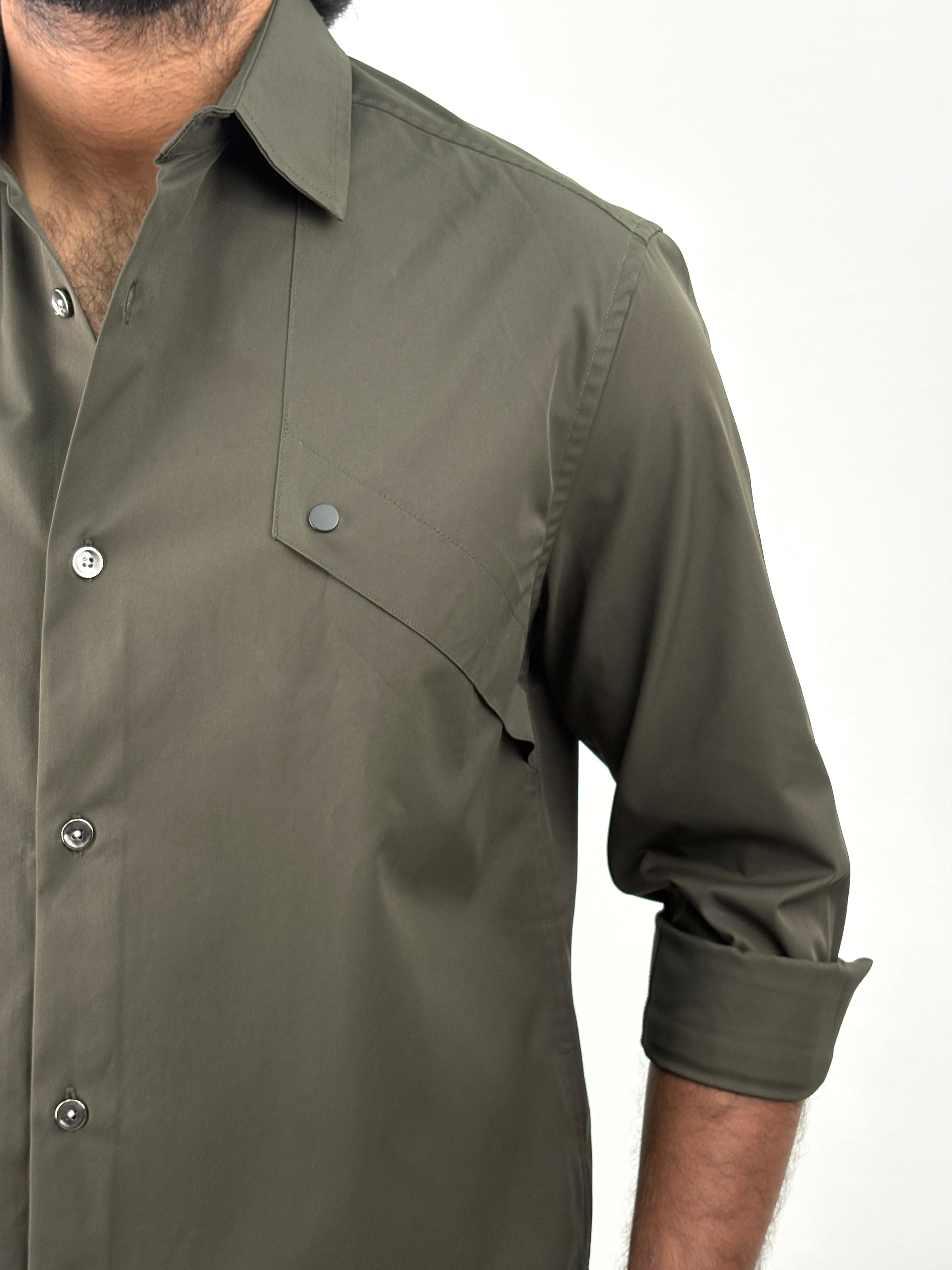 Dark Green Oversized Shirt