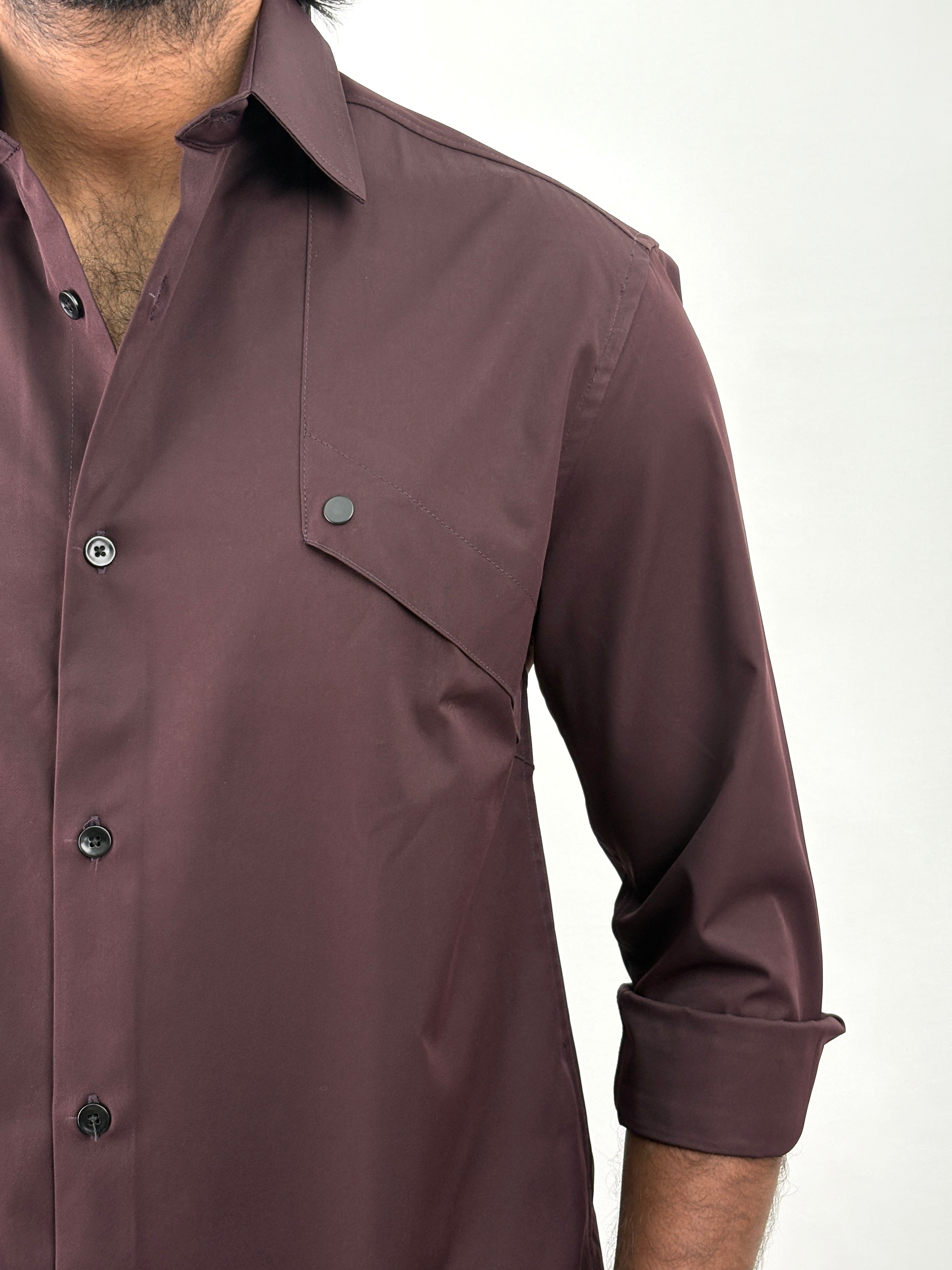 Maroon Oversized Shirt