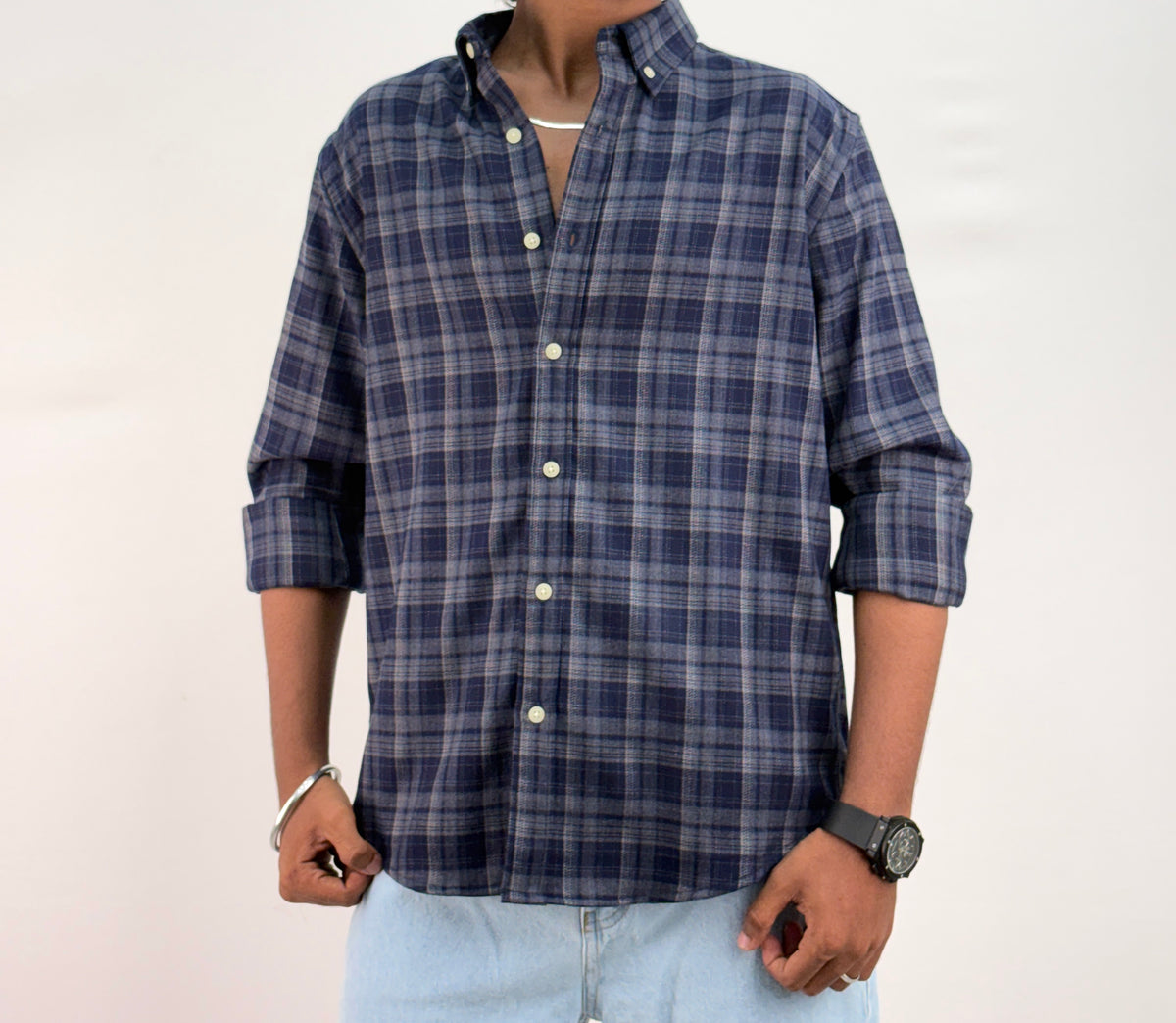 Navy IMP Flannel Shirt 2