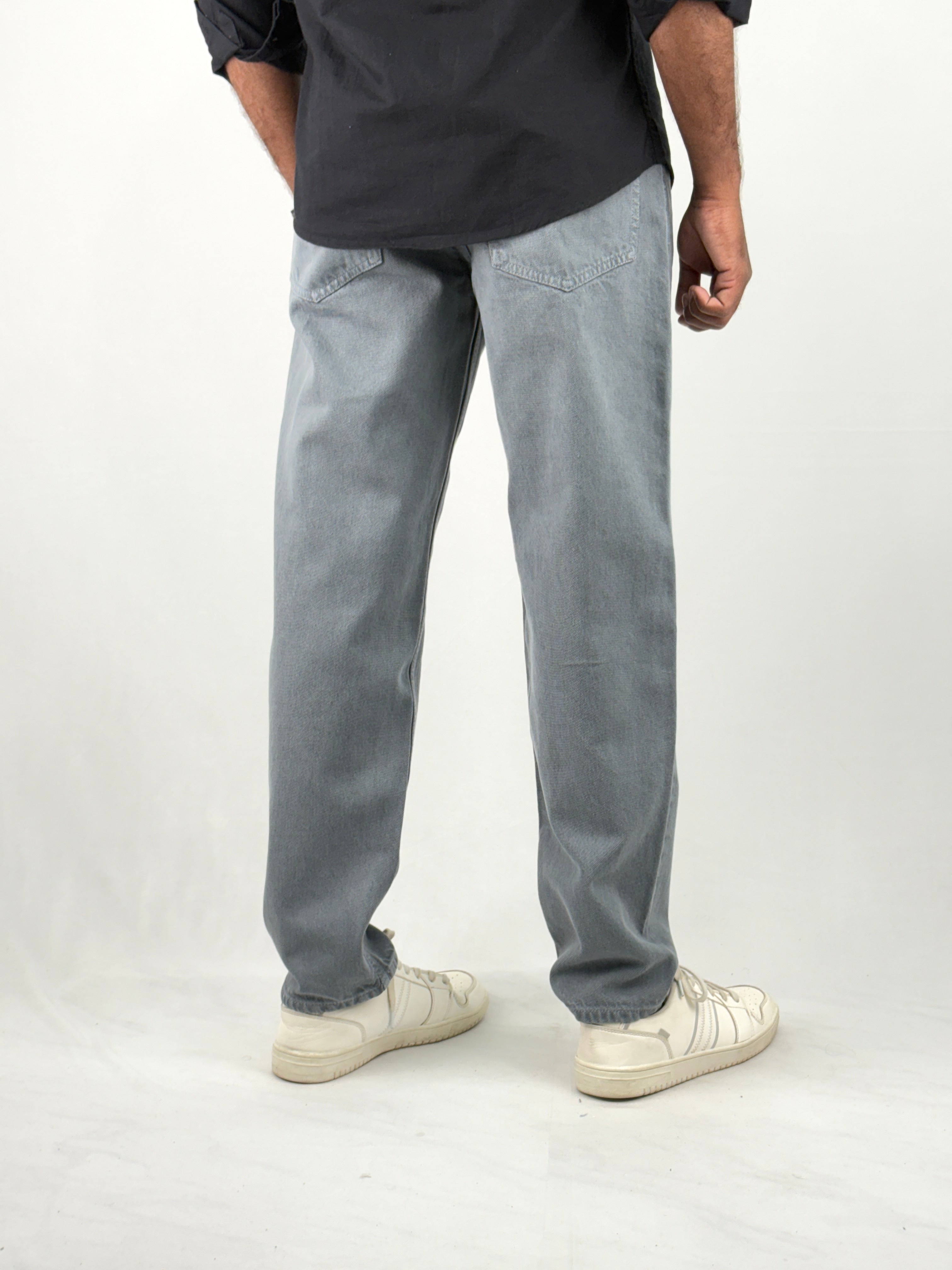 Grey Semi Baggy Jeans