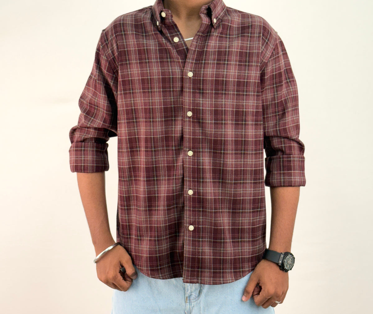 Burgundy IMP Flannel Shirt 2