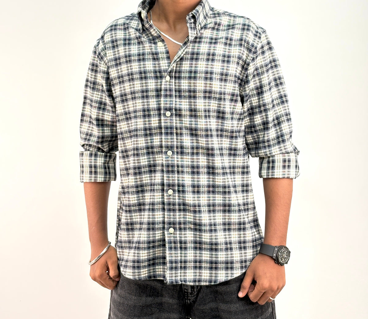 Blue White IMP Flannel Shirt 2