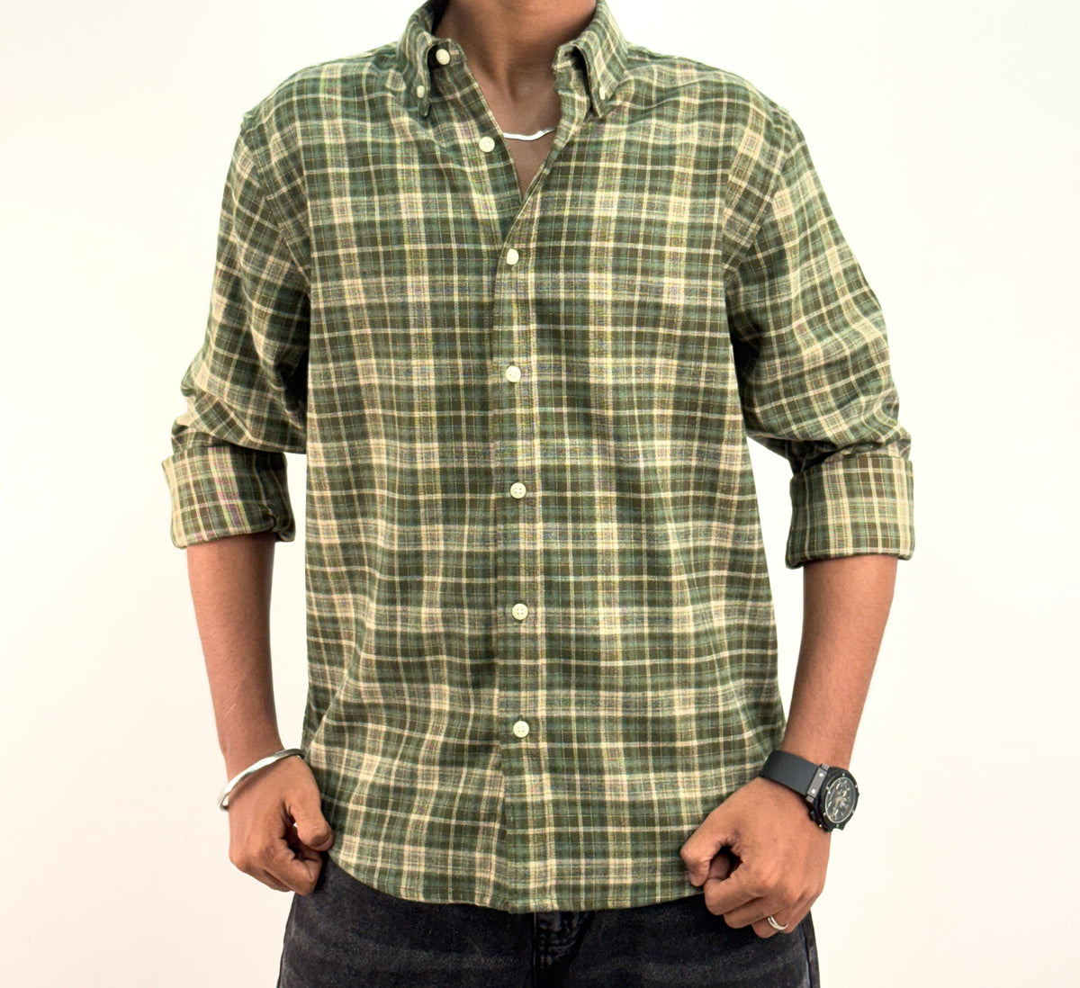 Green IMP Flannel Shirt 2