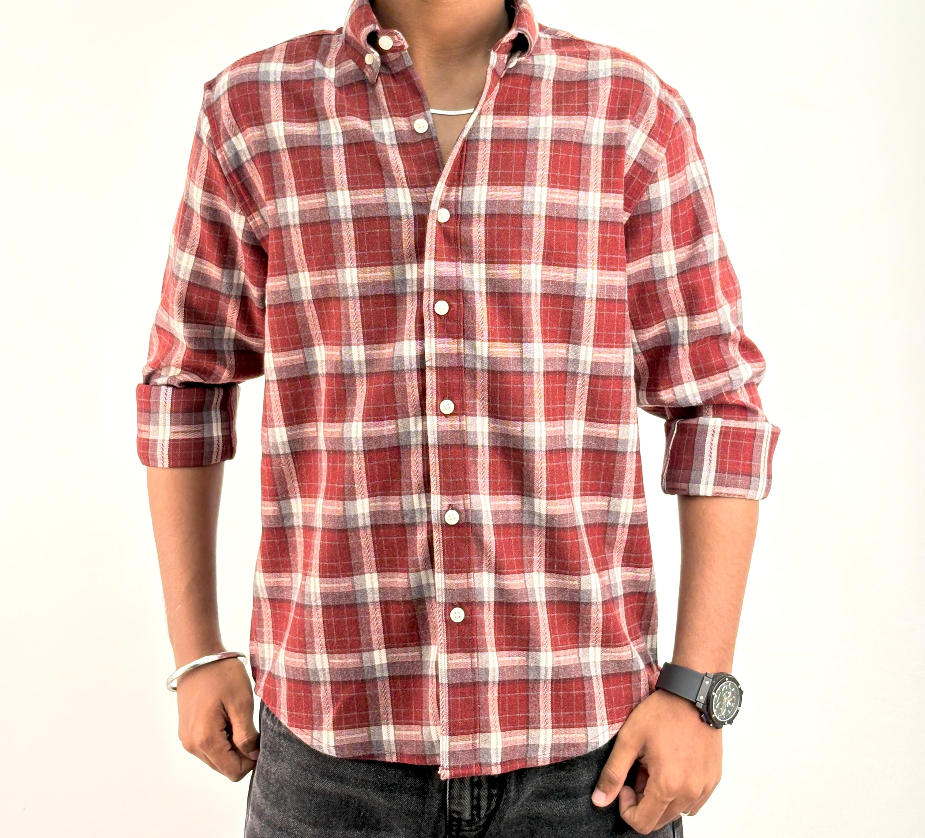 Red IMP Flannel Shirt 2