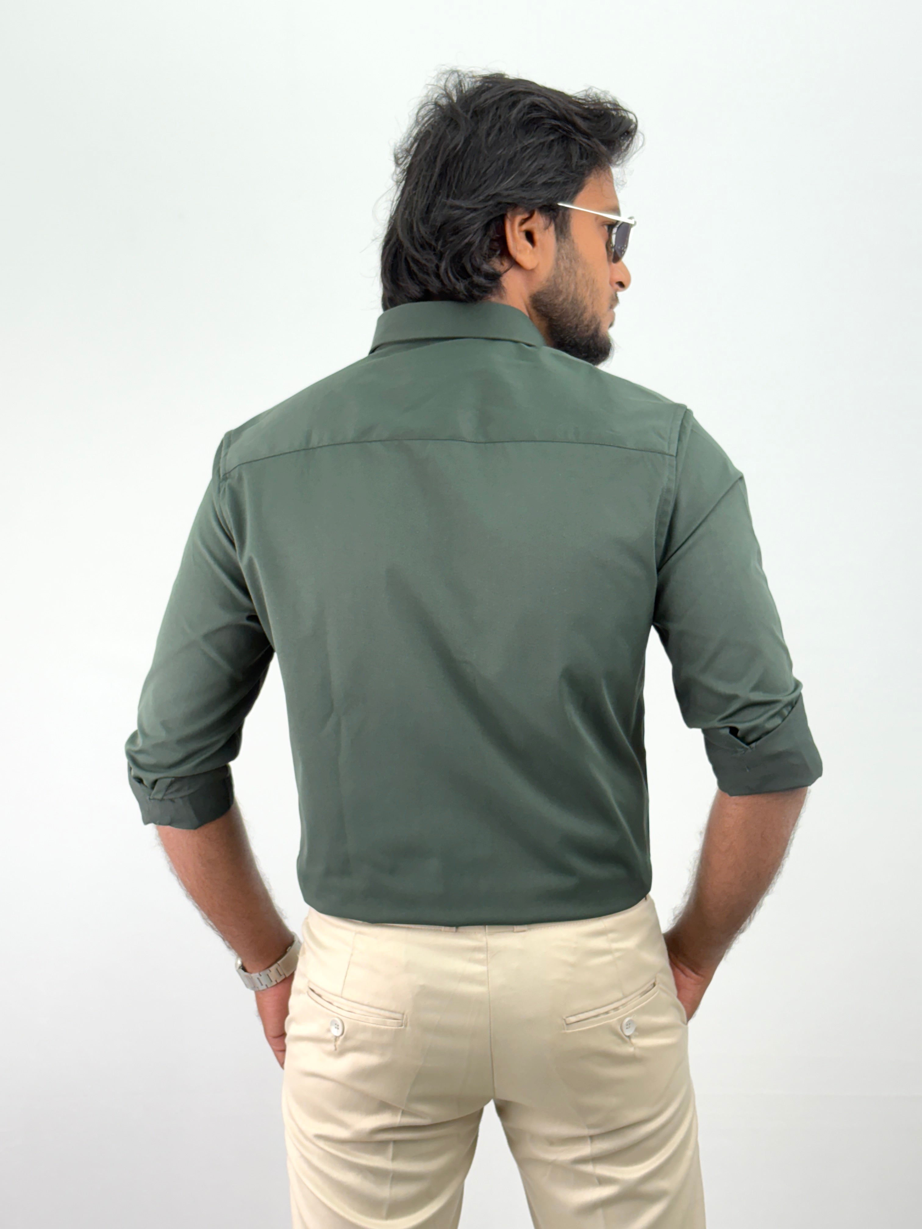 Dark Green IMP Plain Shirt