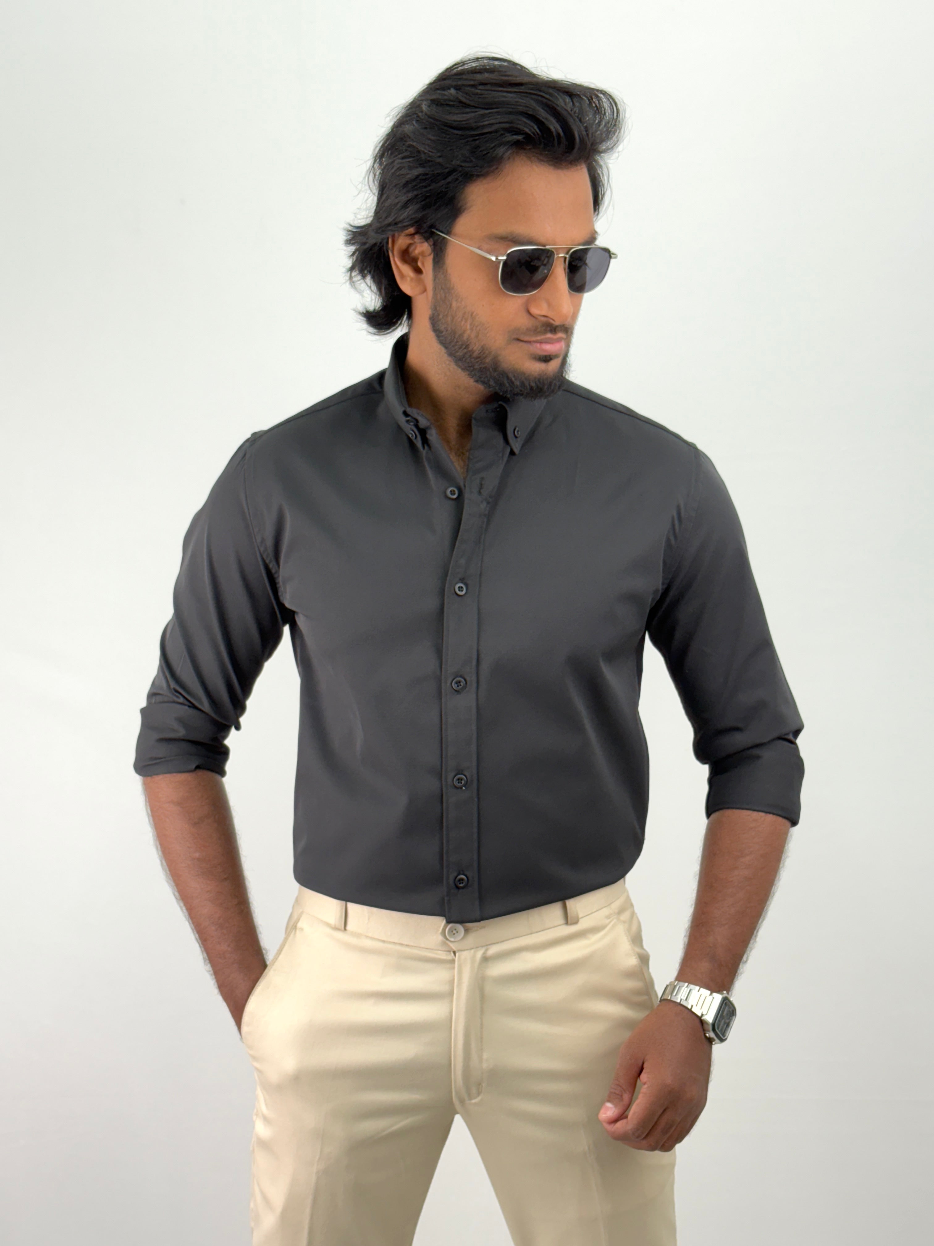 Jet Black IMP Plain Shirt
