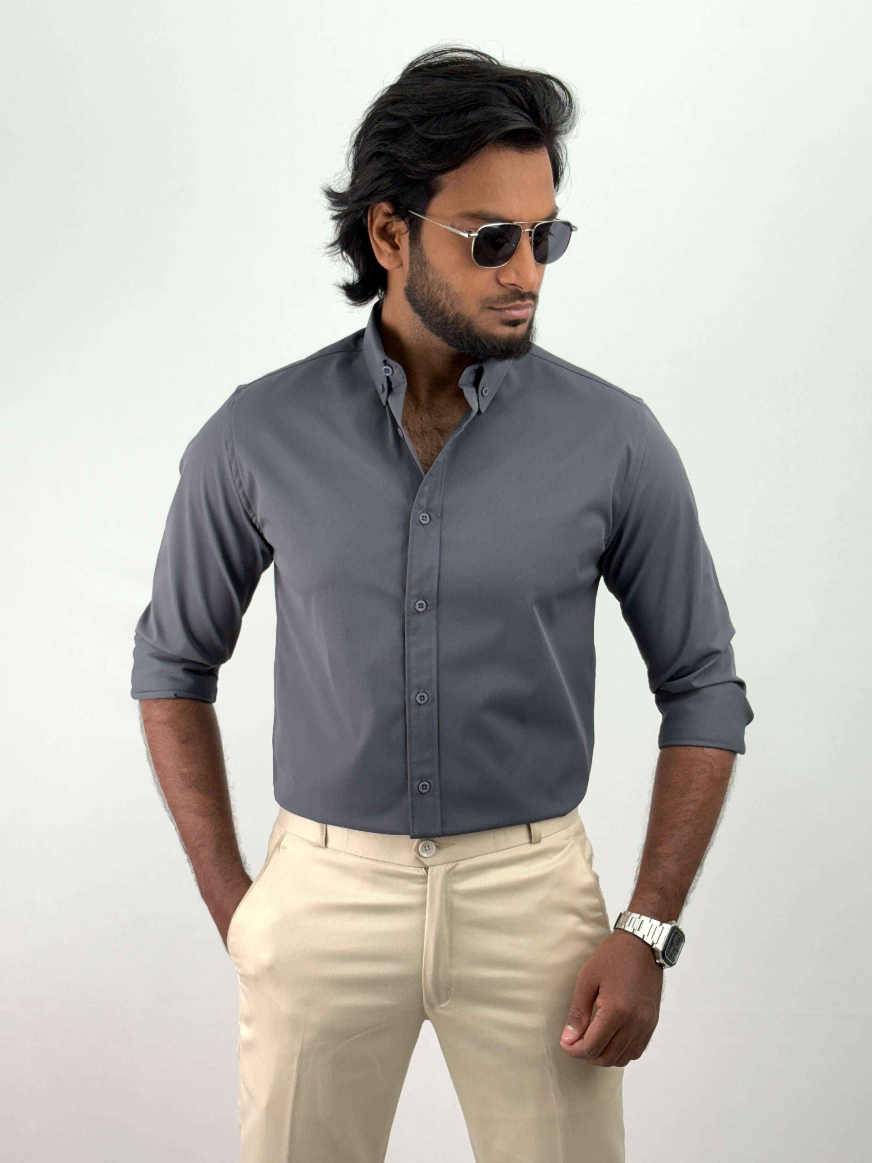 Dark Grey IMP Plain Shirt