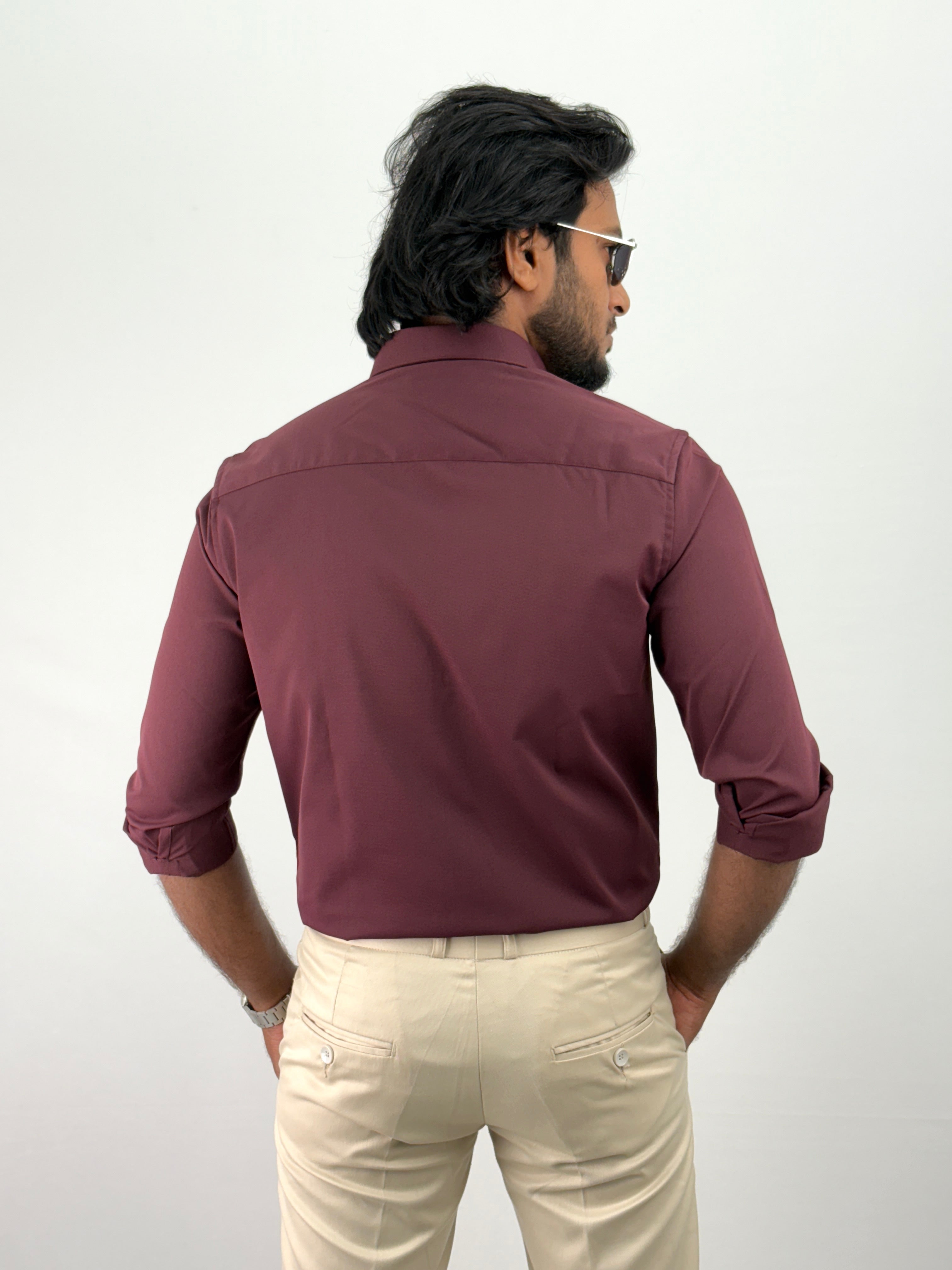 Maroon IMP Plain Shirt