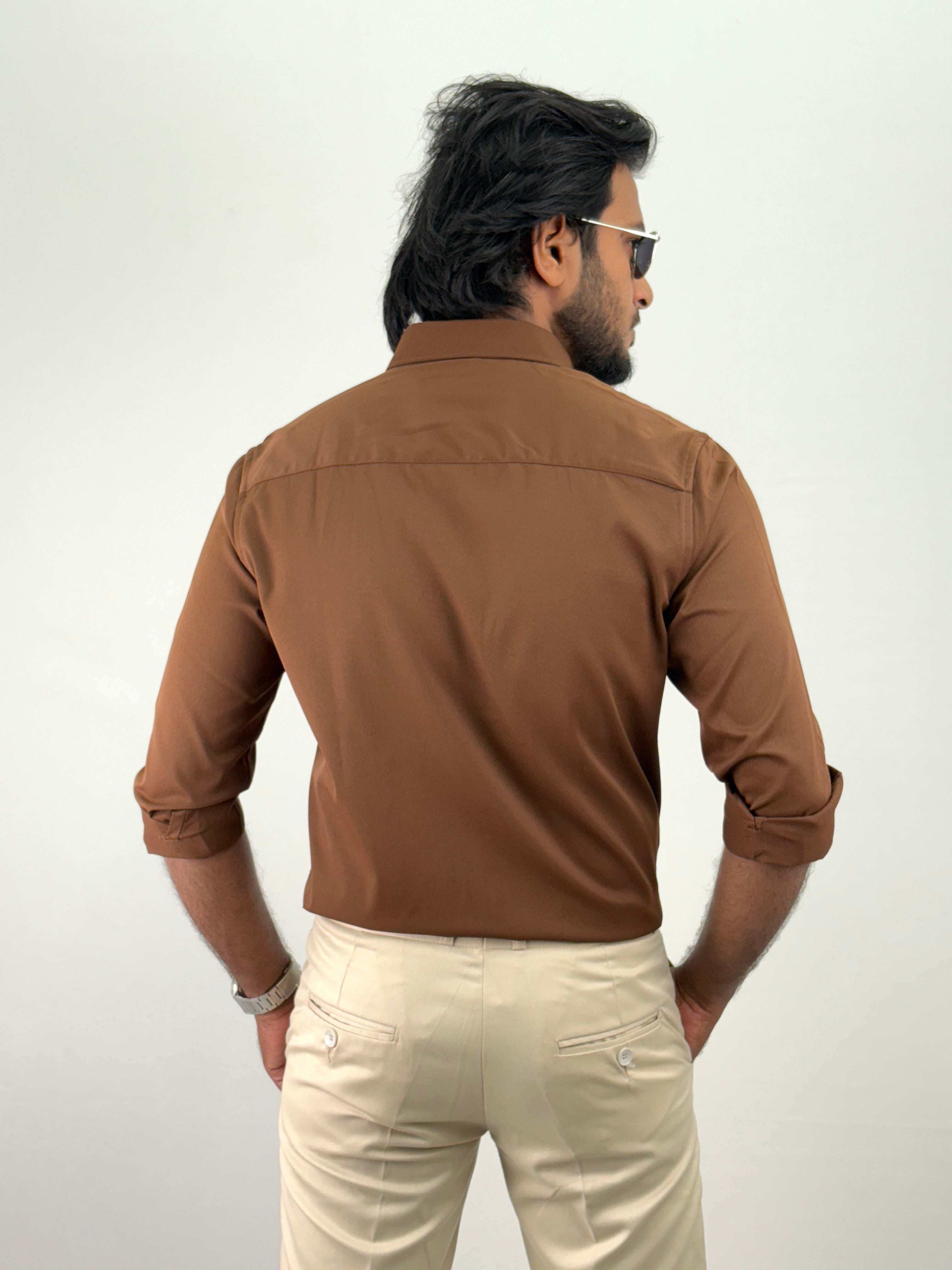Brown IMP Plain Shirt