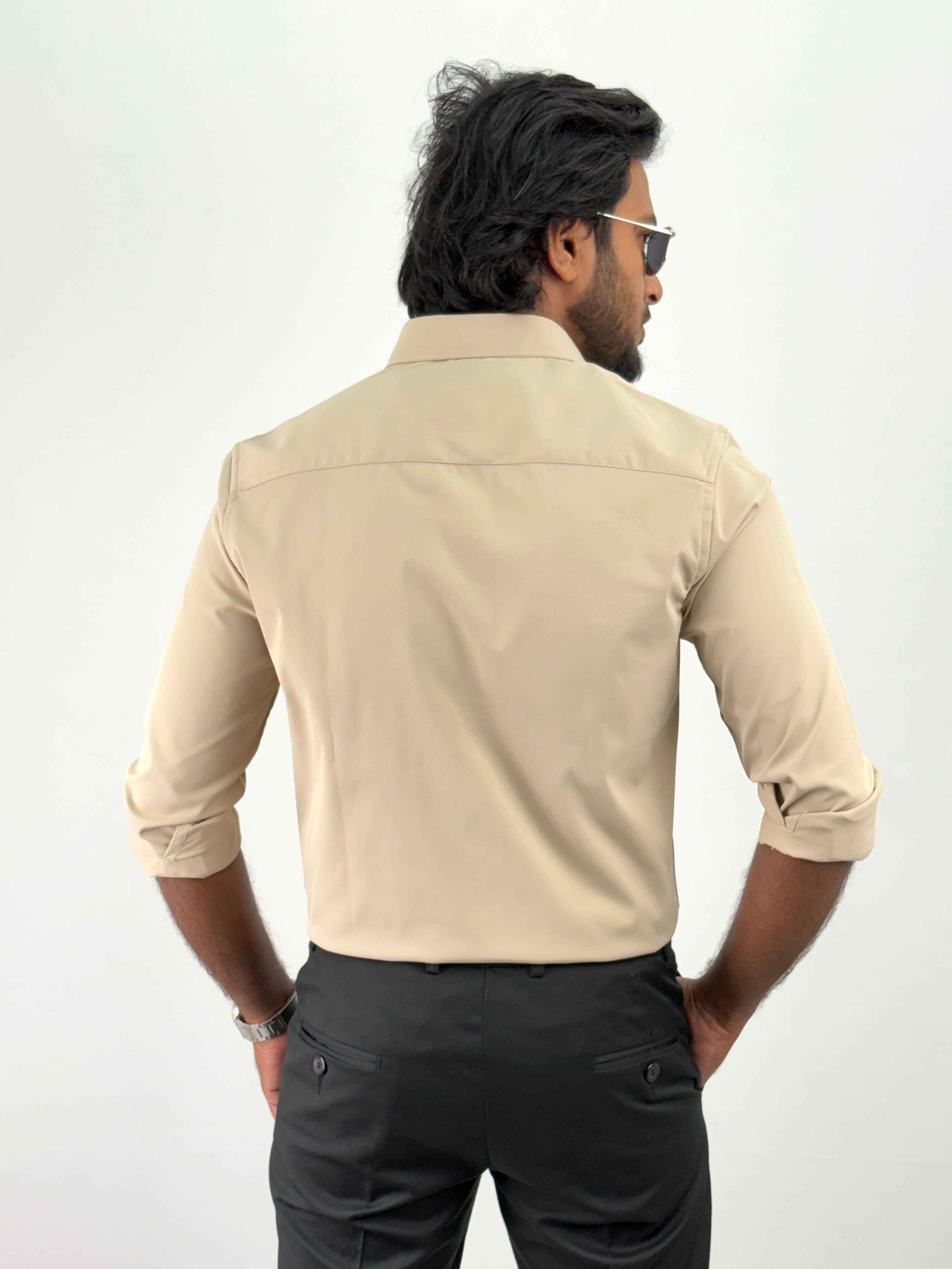 Beige IMP Plain Shirt