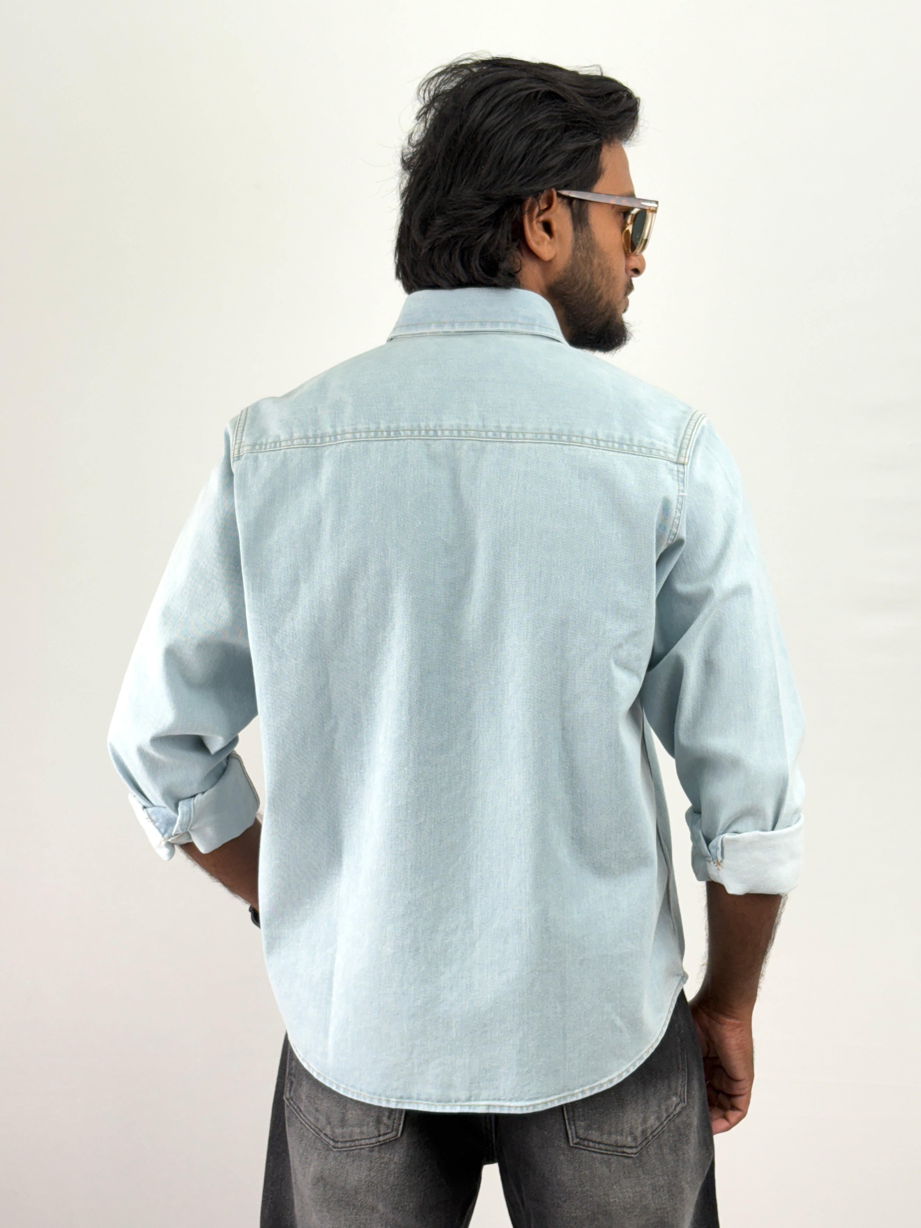 Ice Blue Denim Shirts