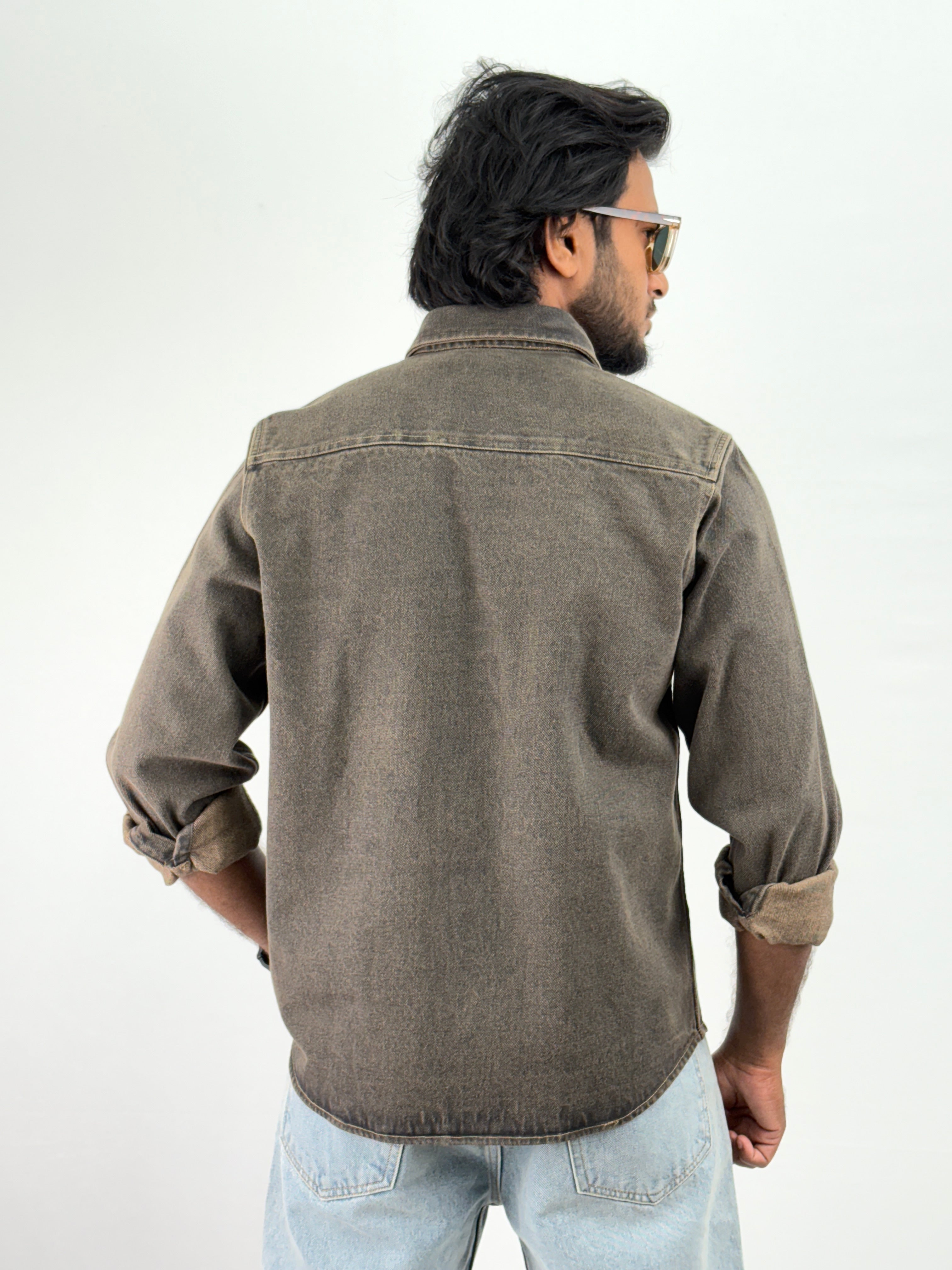 Brown Denim Shirts