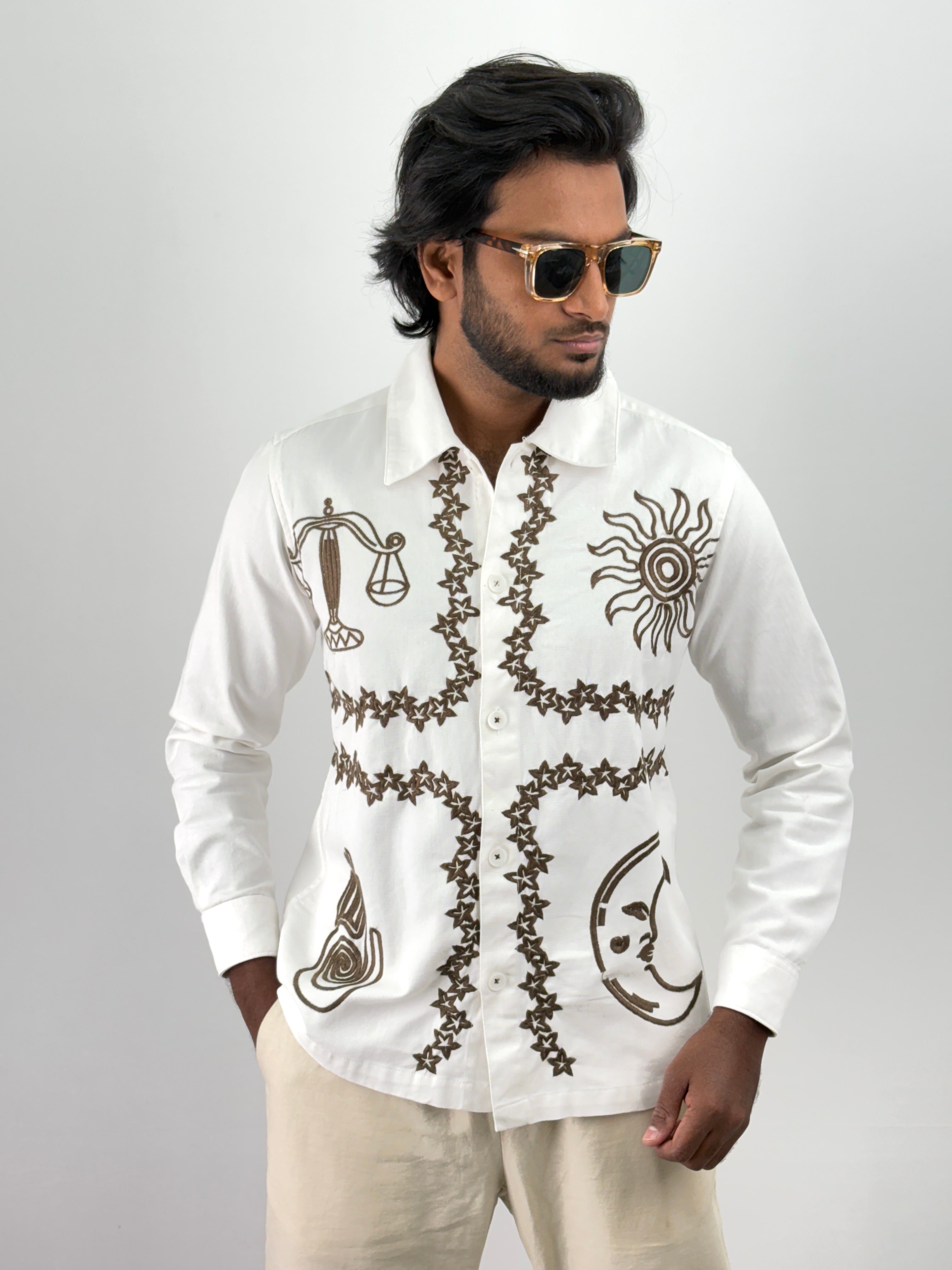 White Embroidery Shacket