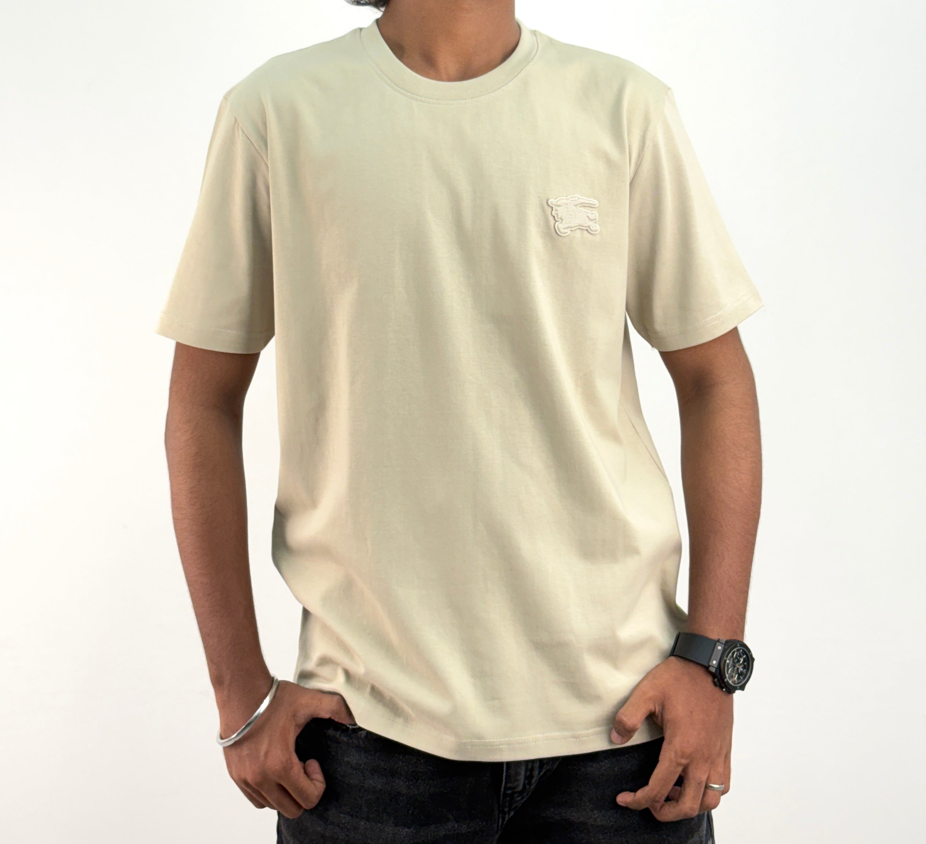 Beige Half Sleeve T-Shirt