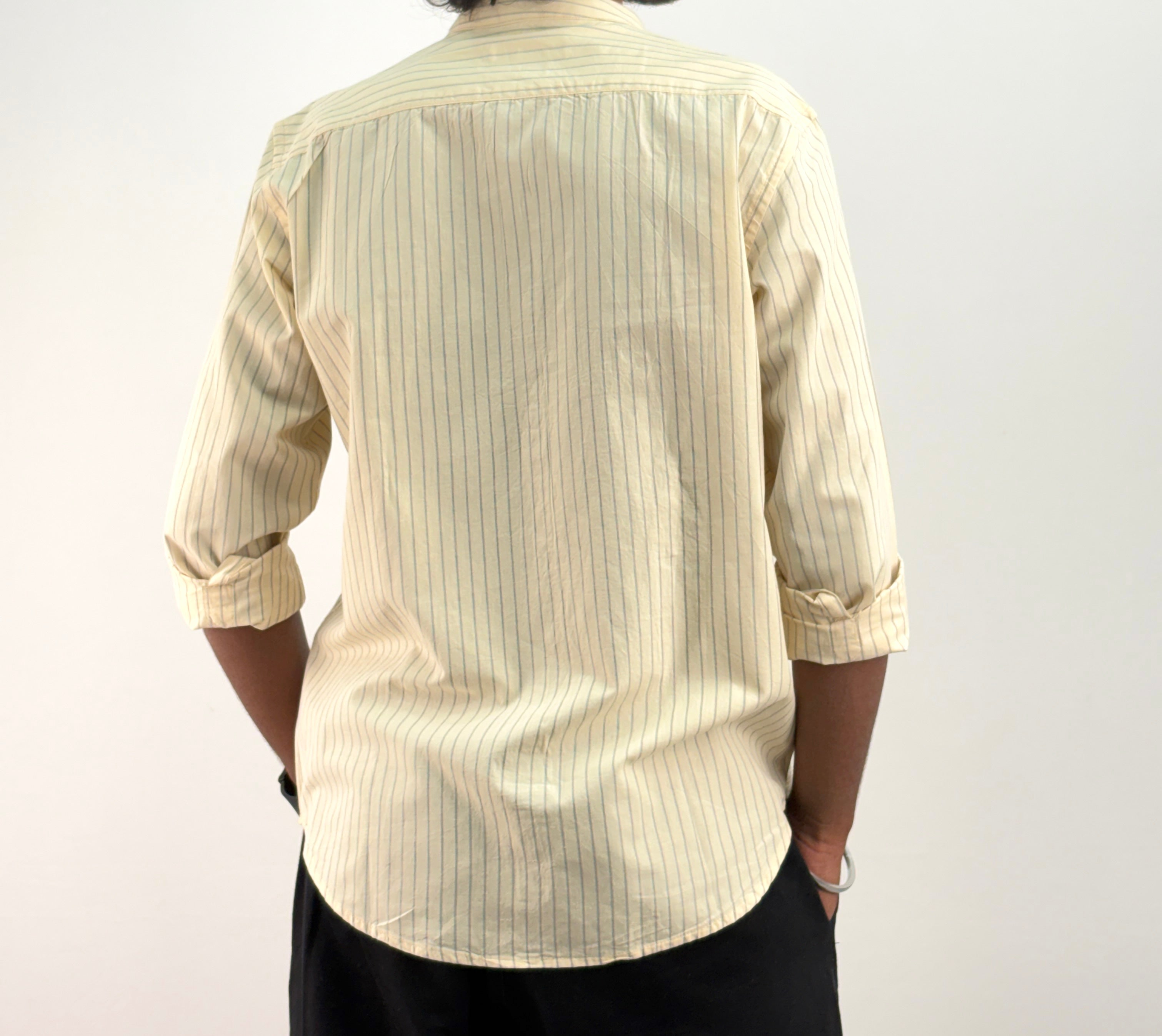 Sandel Mandarin Collar Stripe Shirt