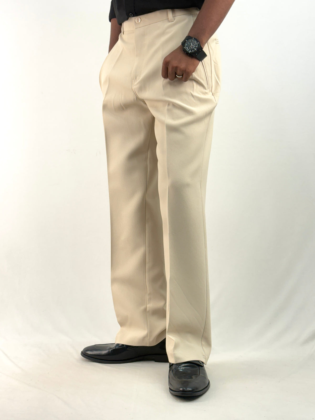 Beige Korean Baggy Pant