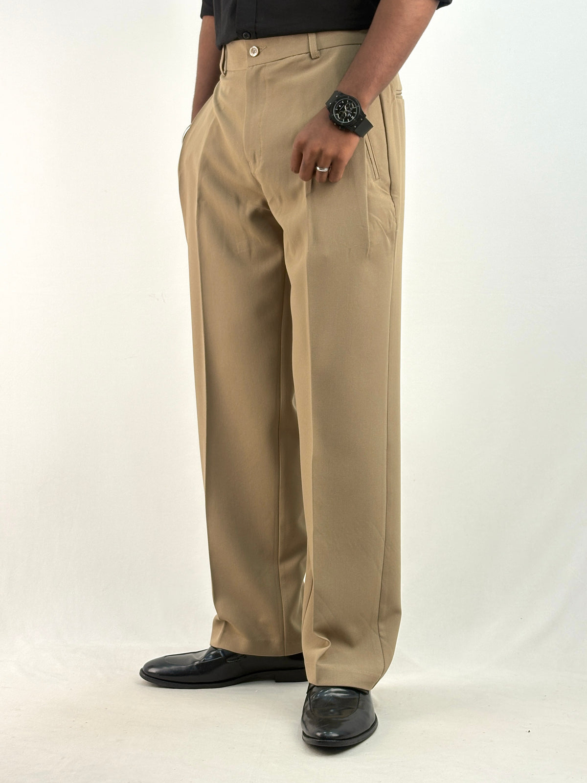 Khaki Korean Baggy Pant