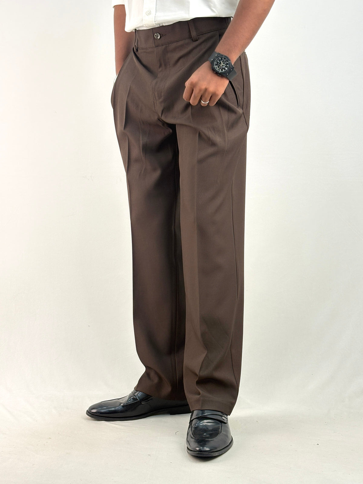 Dark Brown Korean Baggy Pant