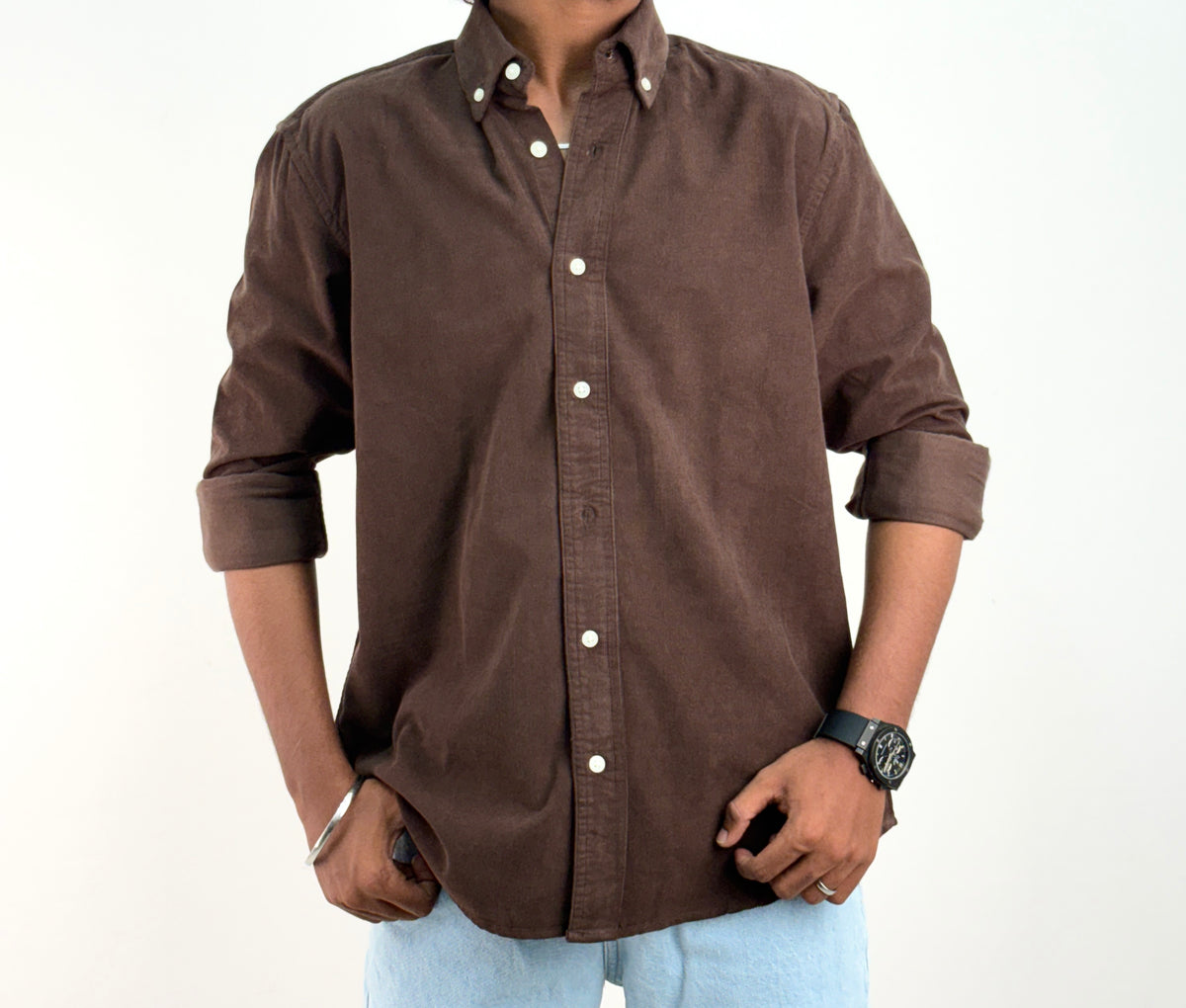 Dark Brown Corduroy Shirt