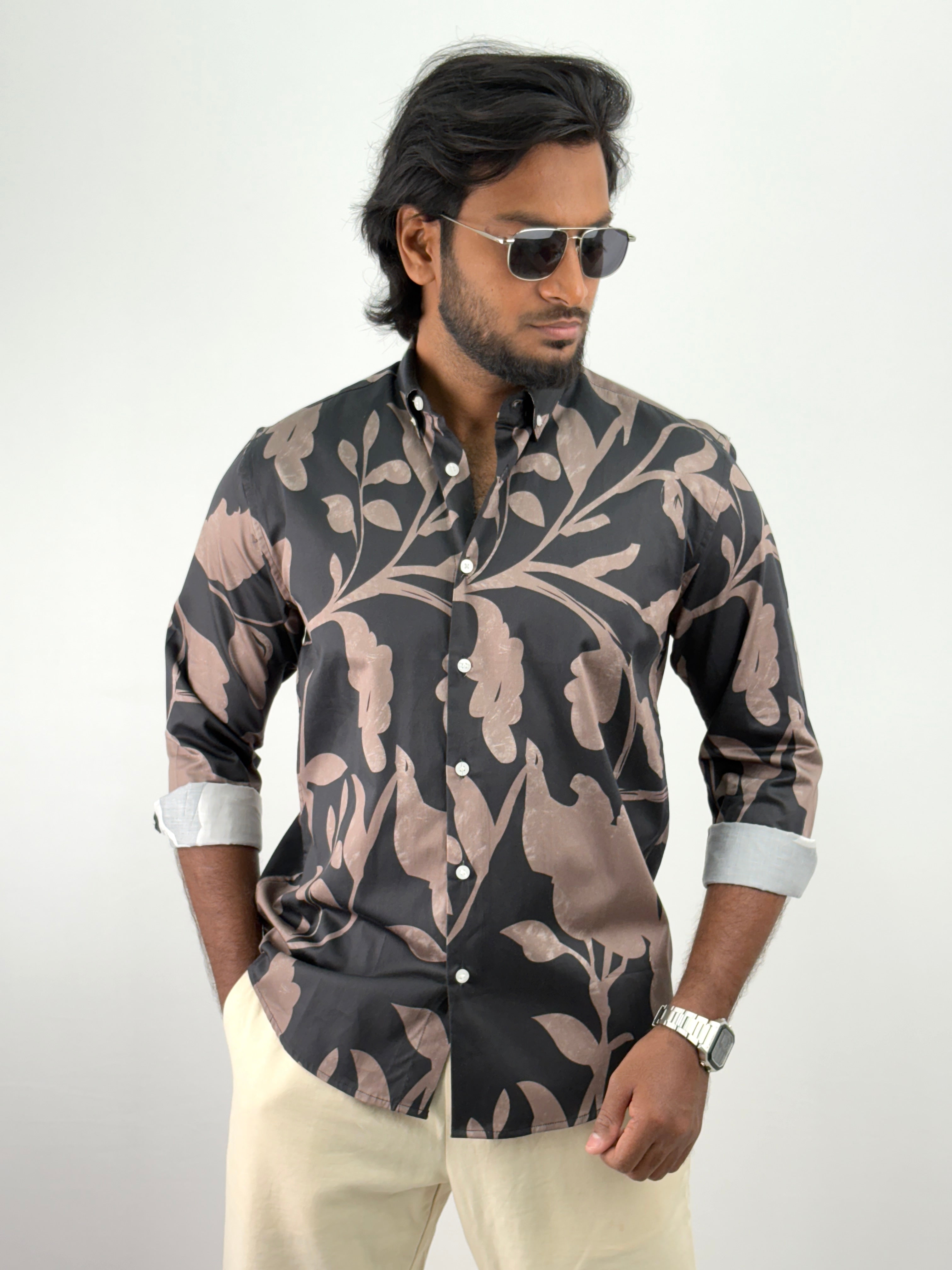 Black Printed Shirts