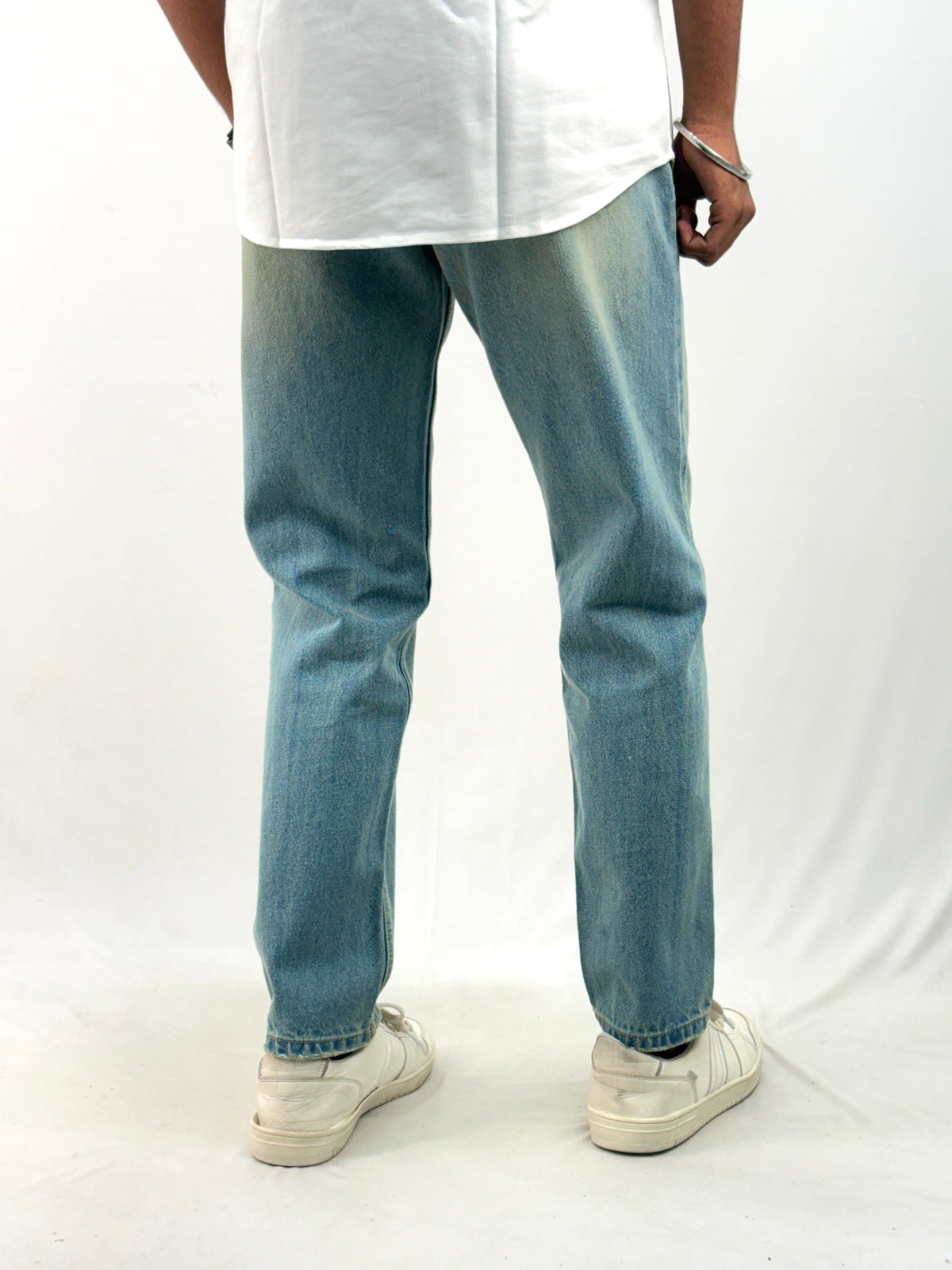 Dusty Green Semi Baggy Jean 1