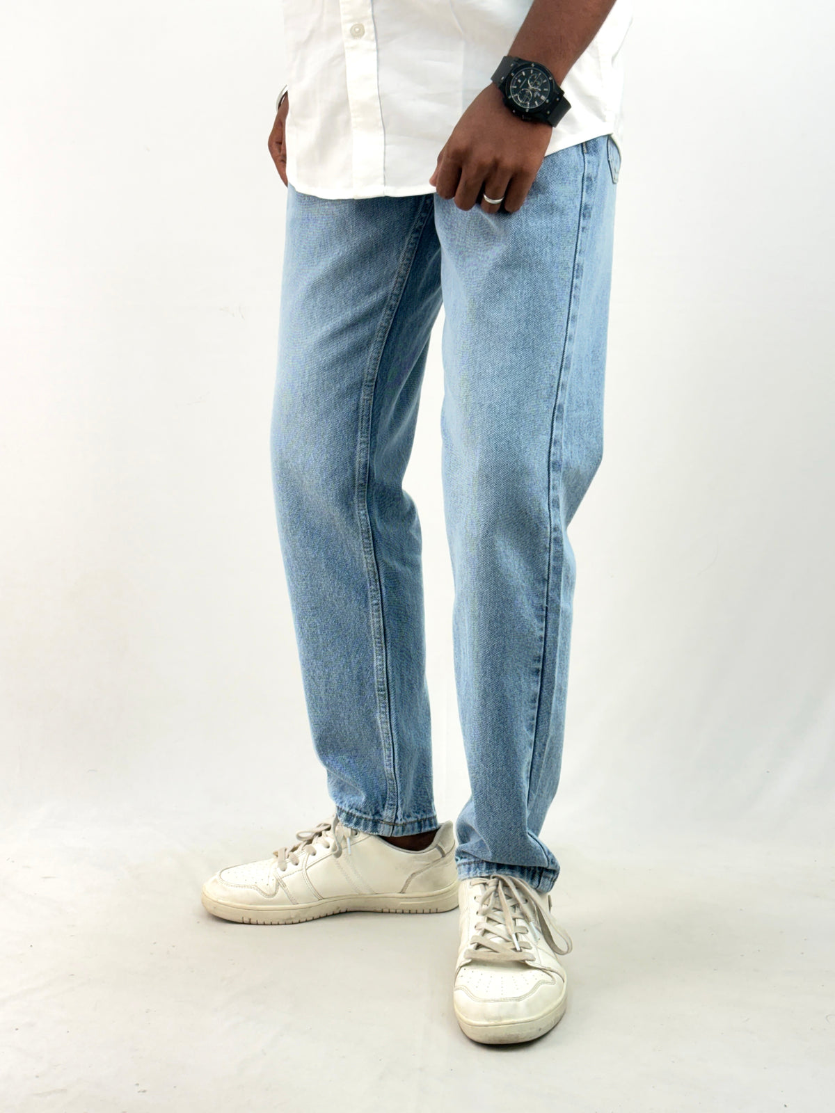 Ice Blue Semi Baggy Jean 1