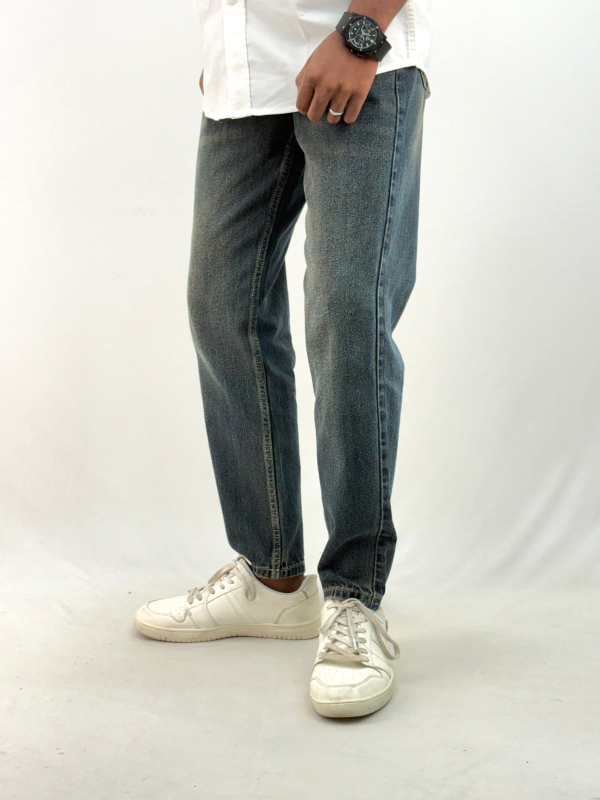 Denim Blue Semi Baggy Jean 1