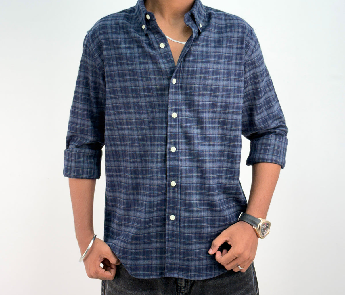 Navy IMP Flannel Shirt 3