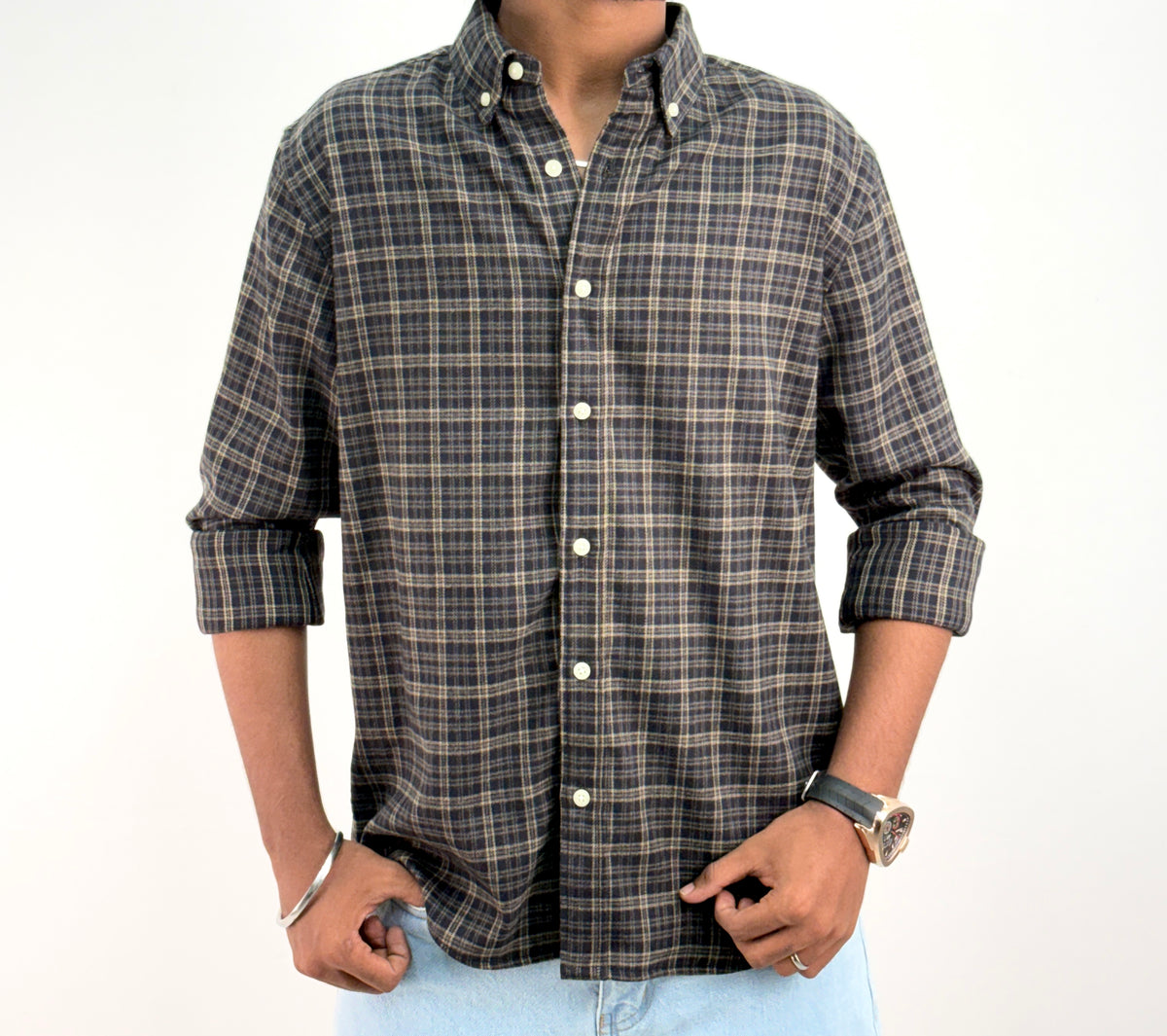 Charcoal Grey IMP Flannel Shirt 3