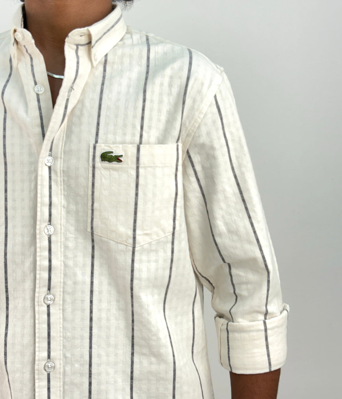 White Textured Stripe Shirt *