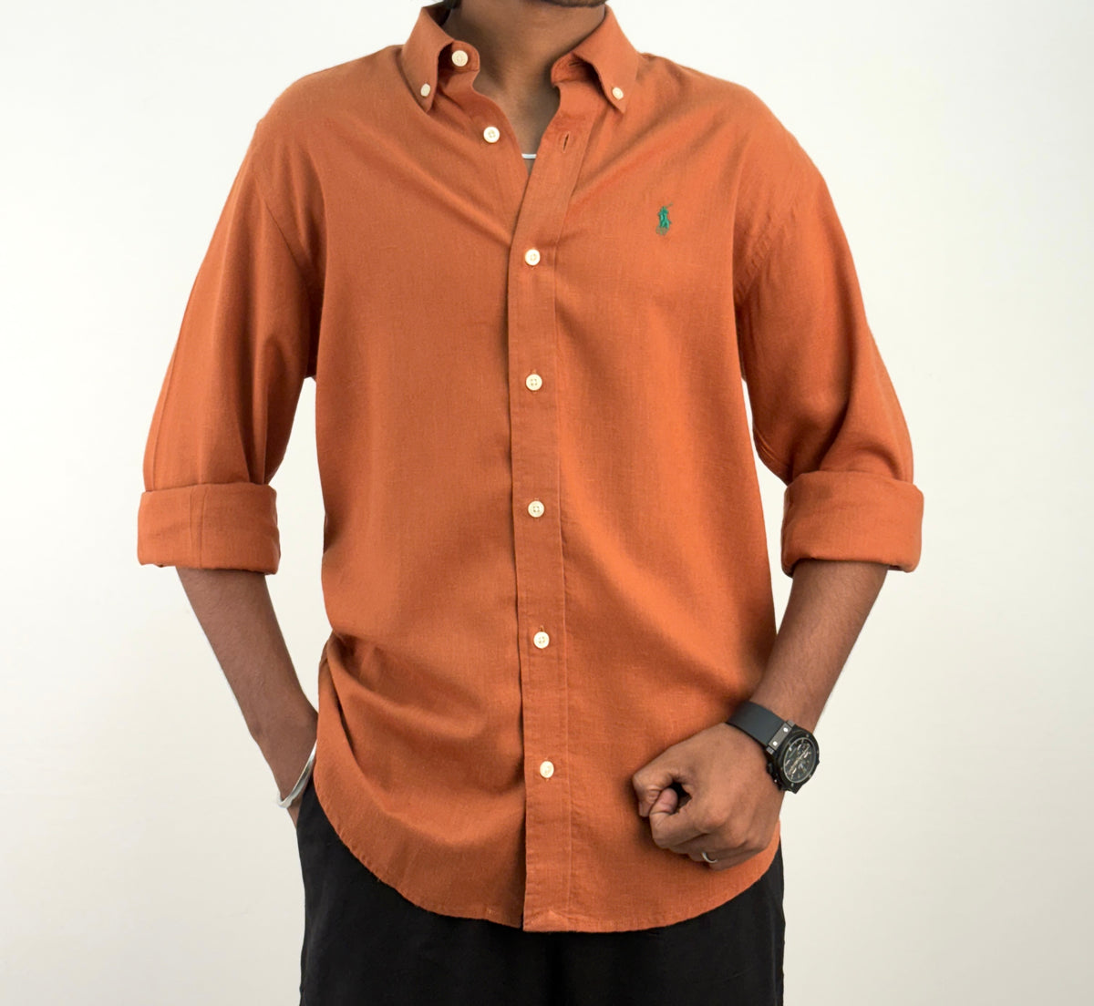 Rust Linen Shirt