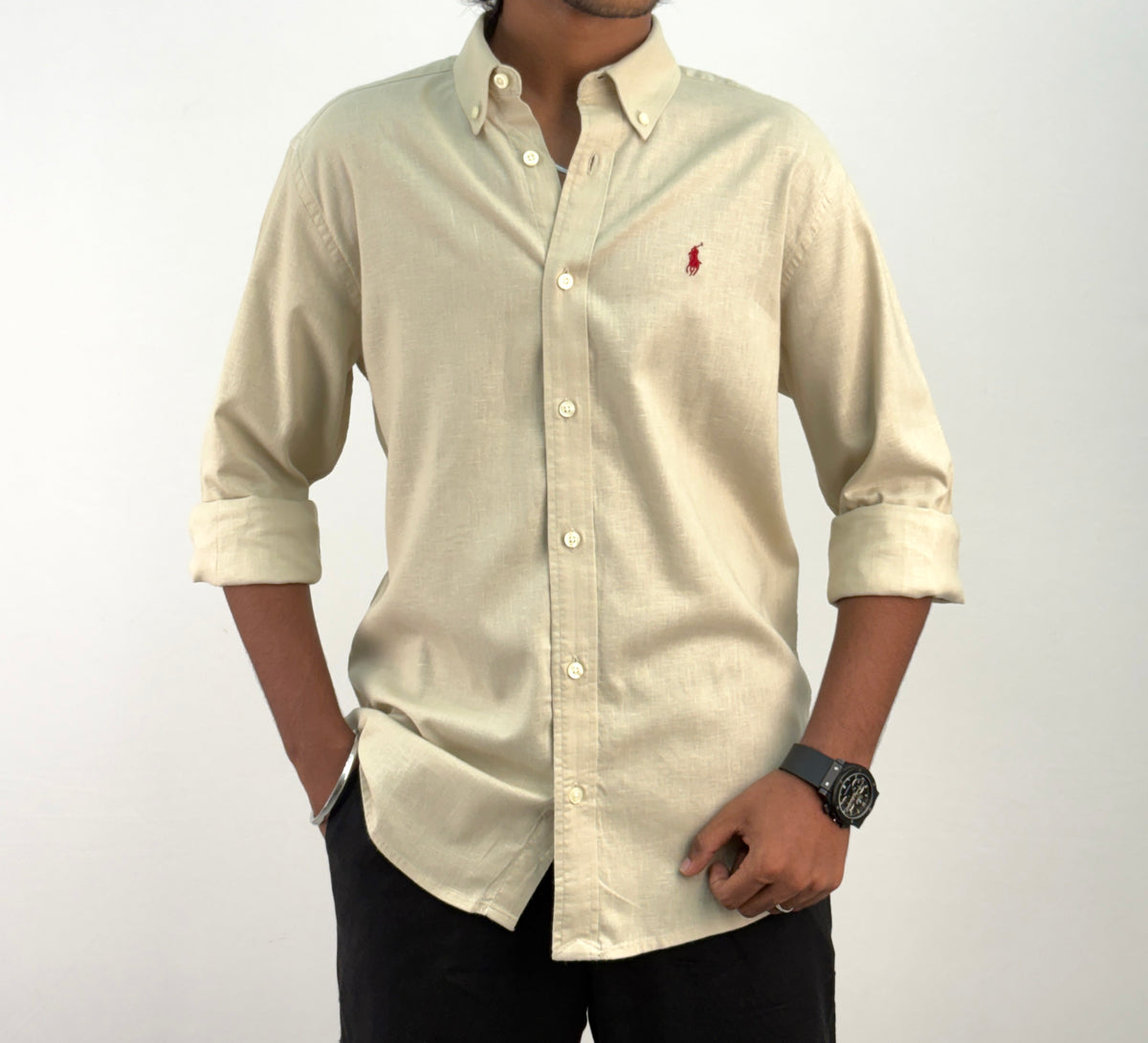 Beige Linen Shirt