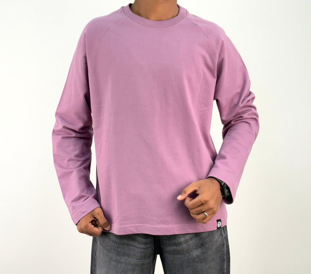 Lavender Cropped Raglan Tee