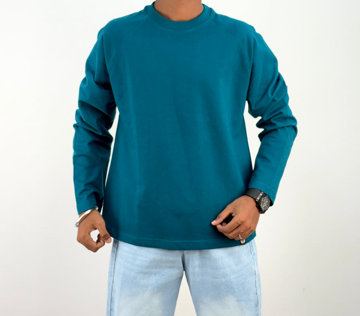 Peacock Cropped Raglan Tee