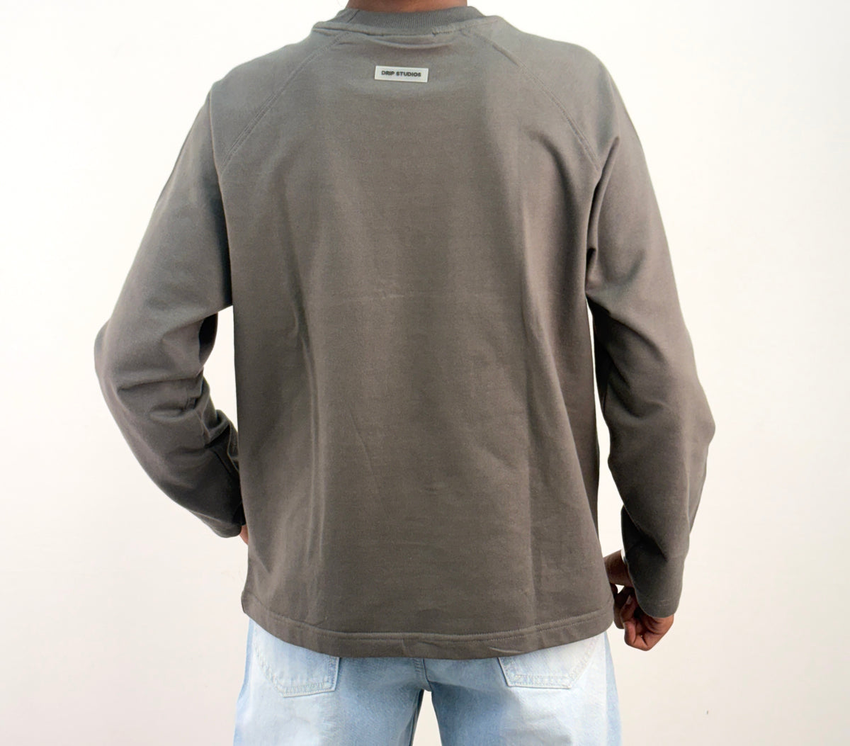 Dark Grey Cropped Raglan Tee