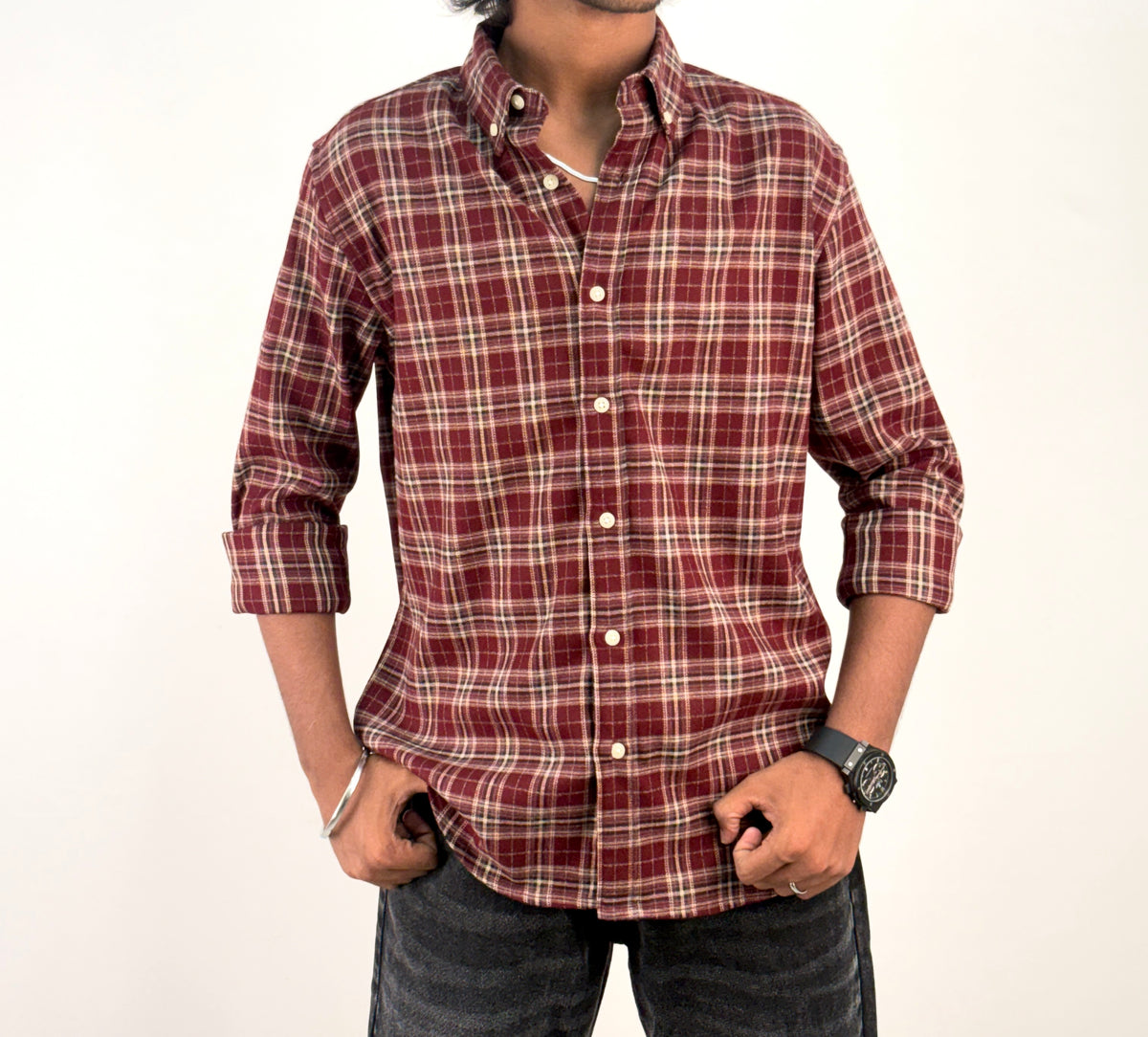 Maroon IMP Flannel Shirt 4