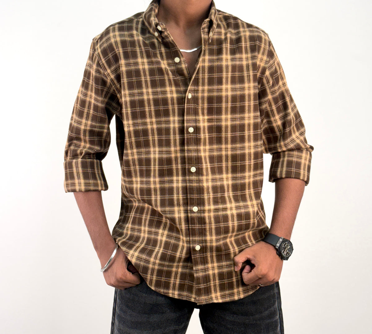 Olive IMP Flannel Shirt 4